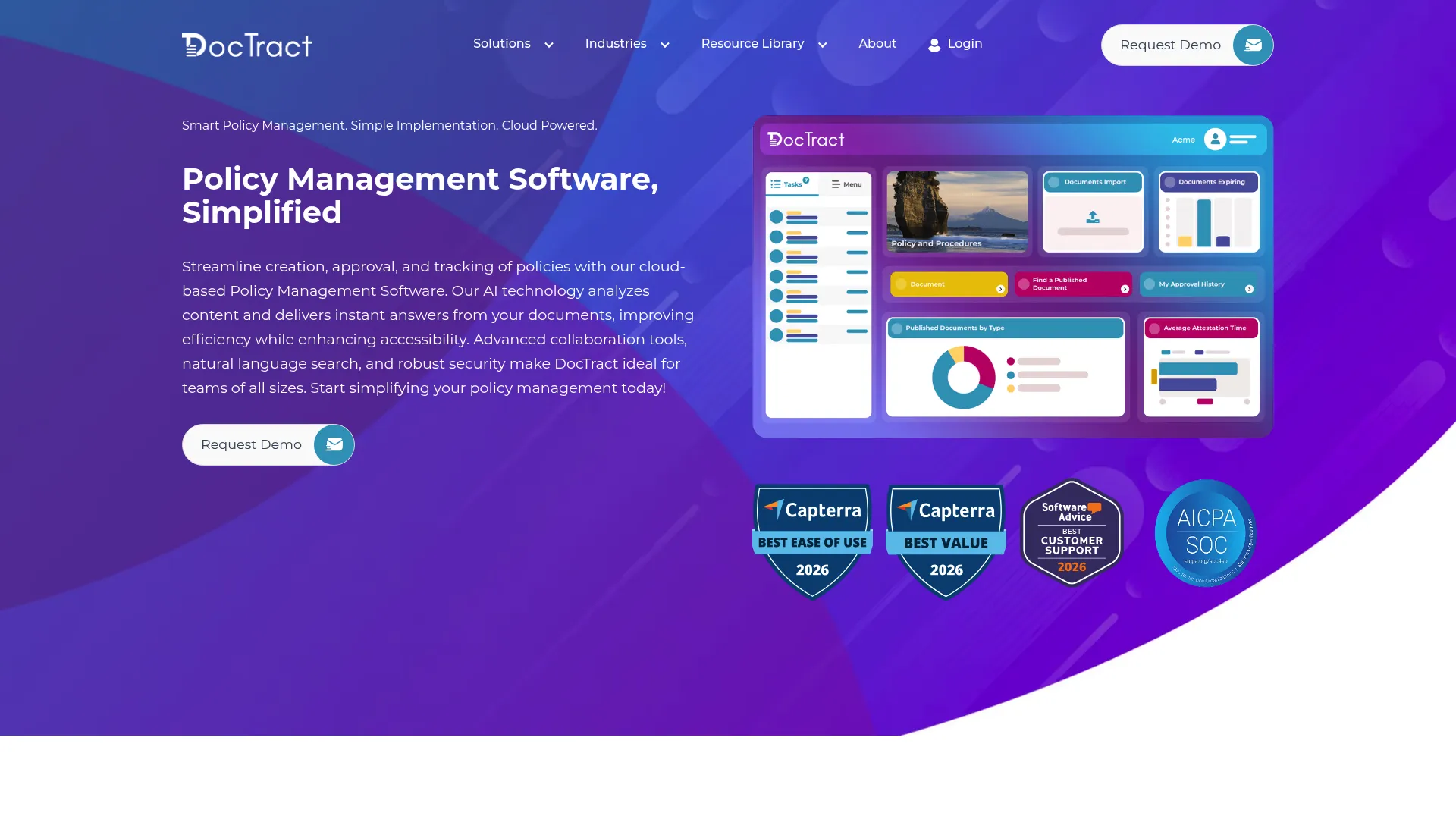 DocTract AI policy management software