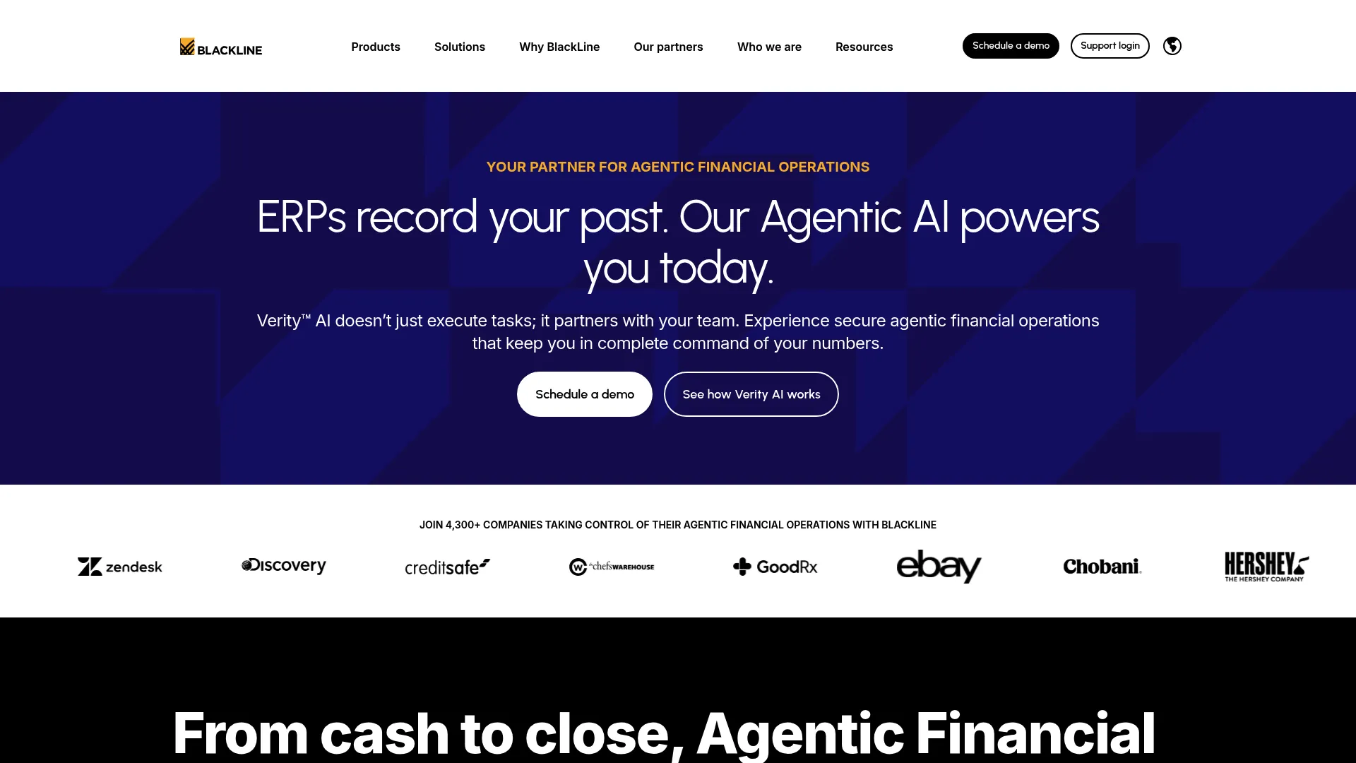 BlackLine financial close and reconciliation platform homepage