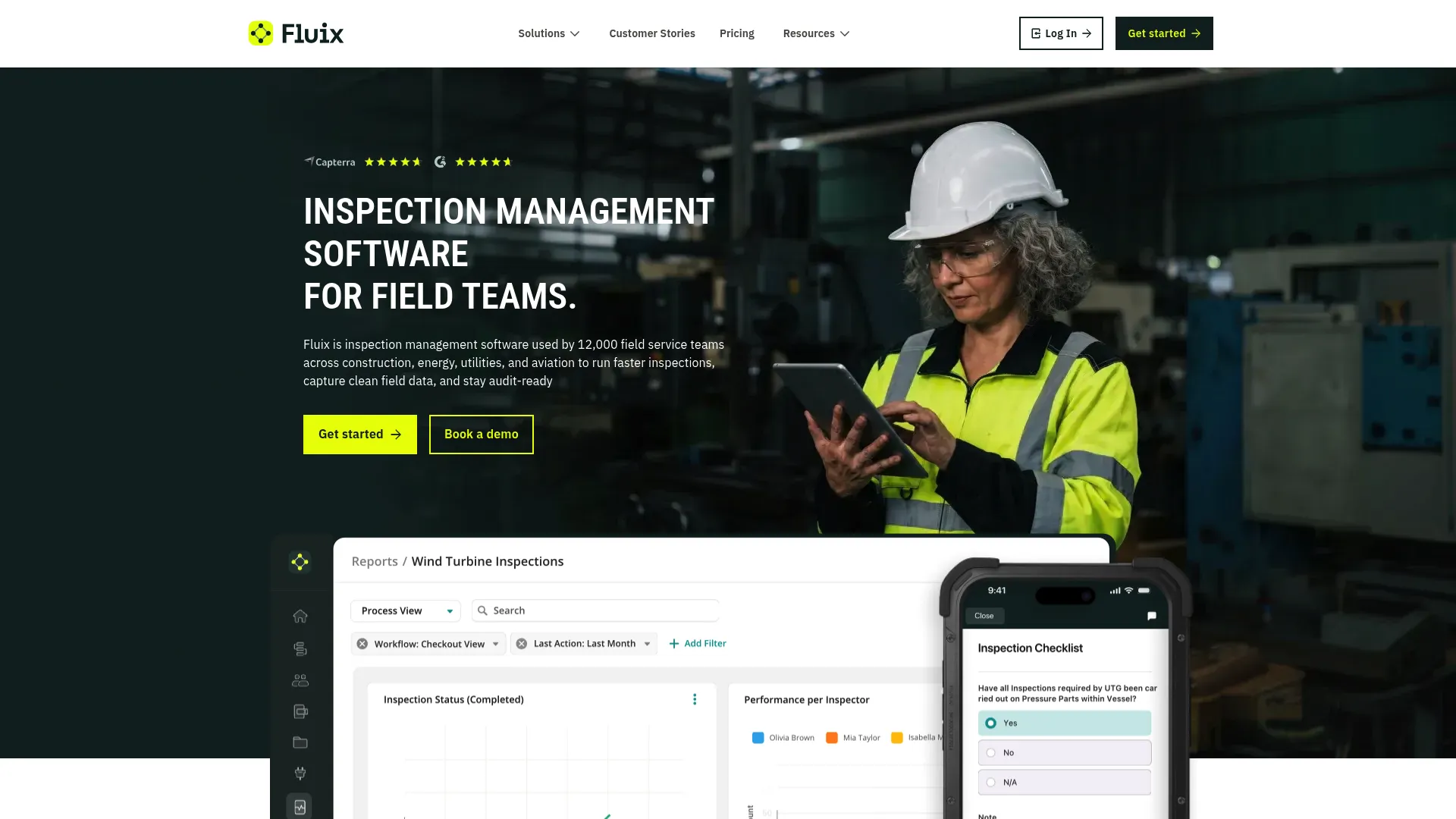 Fluix workflow automation platform homepage