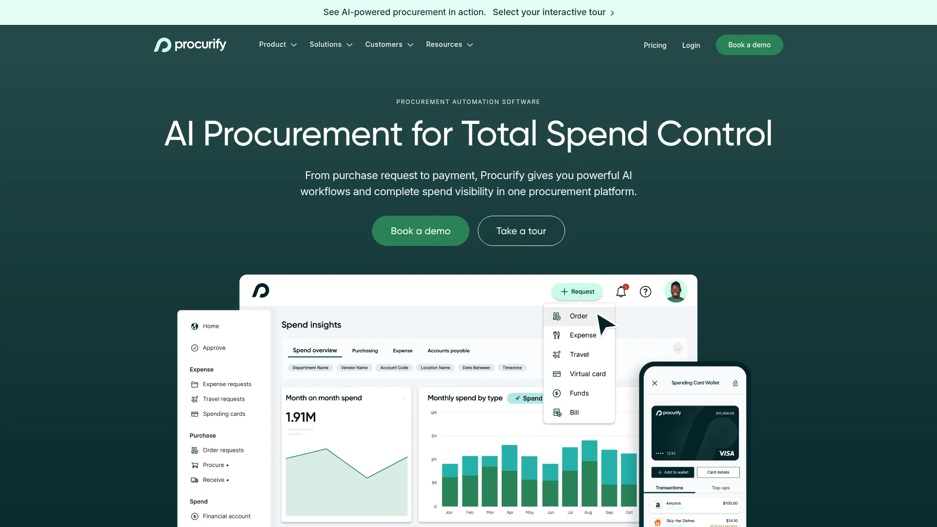 Procurify purchase requisition and spend management platform