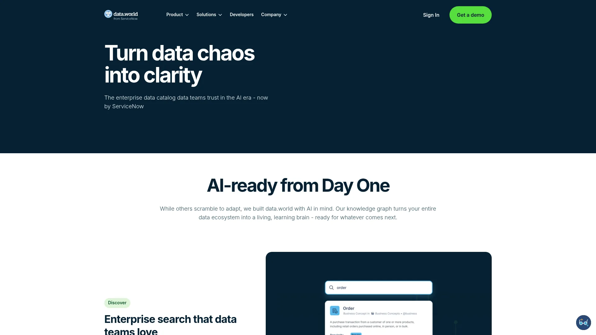 data.world cloud-native data catalog homepage