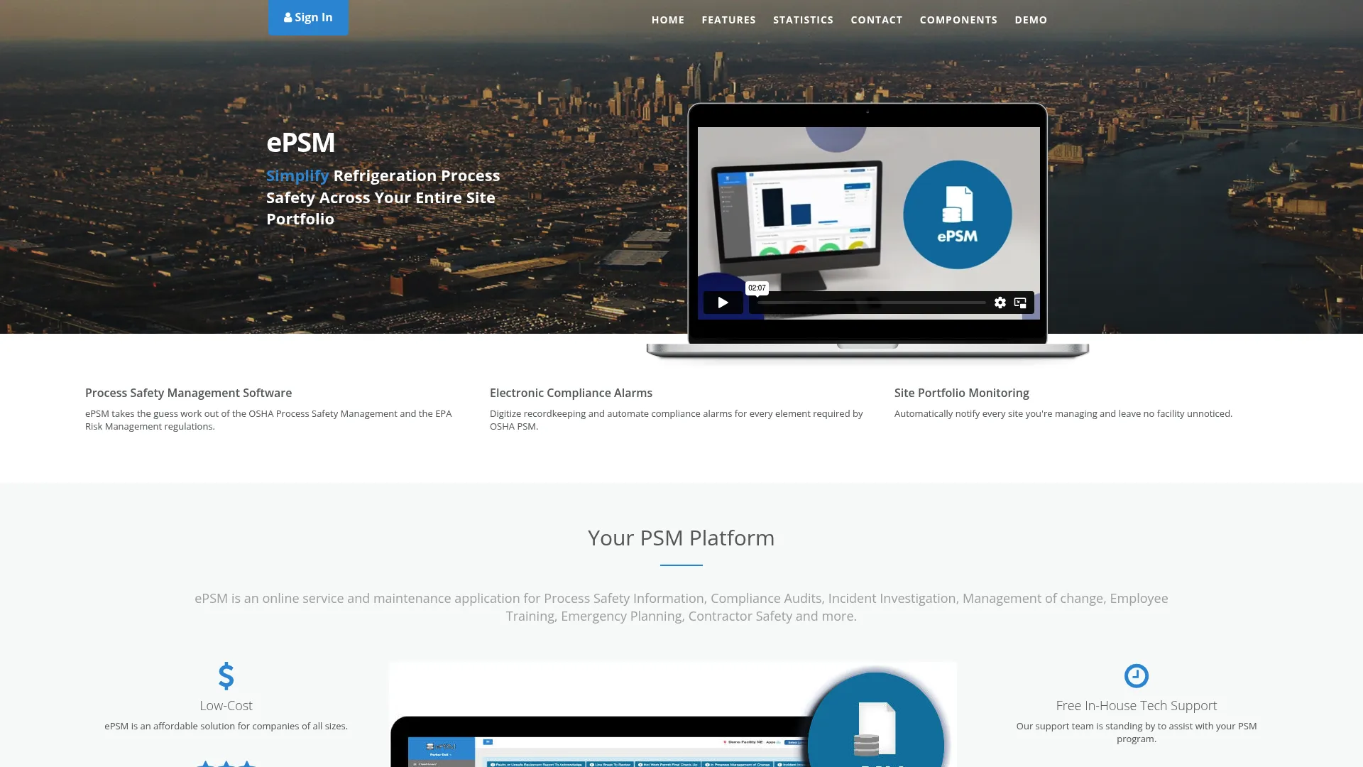 ePSM process safety management software homepage