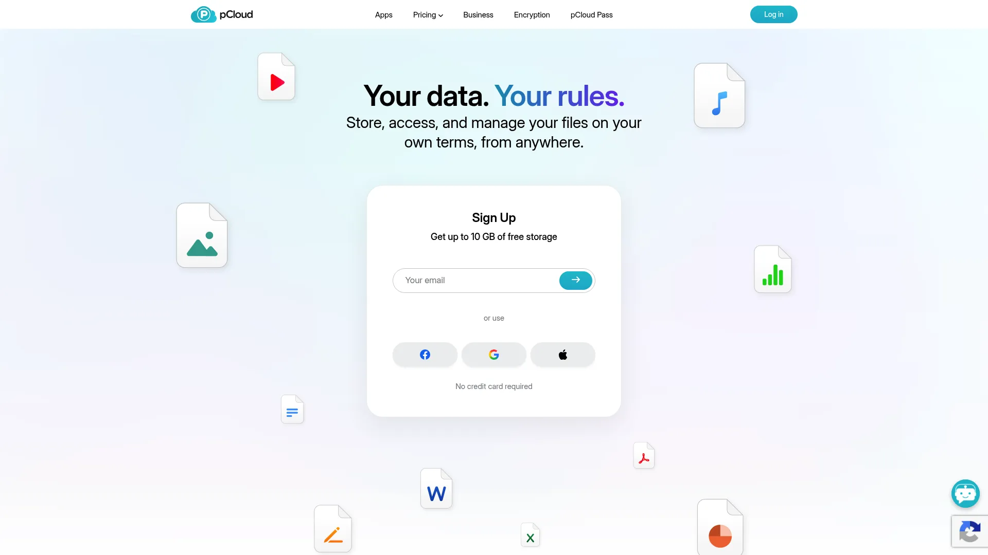 pCloud storage and backup dashboard