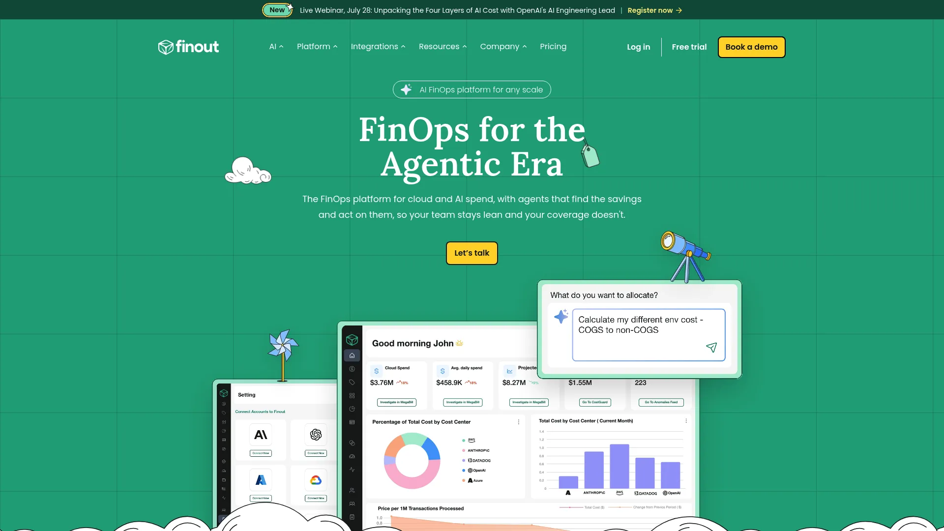 Finout FinOps platform screenshot