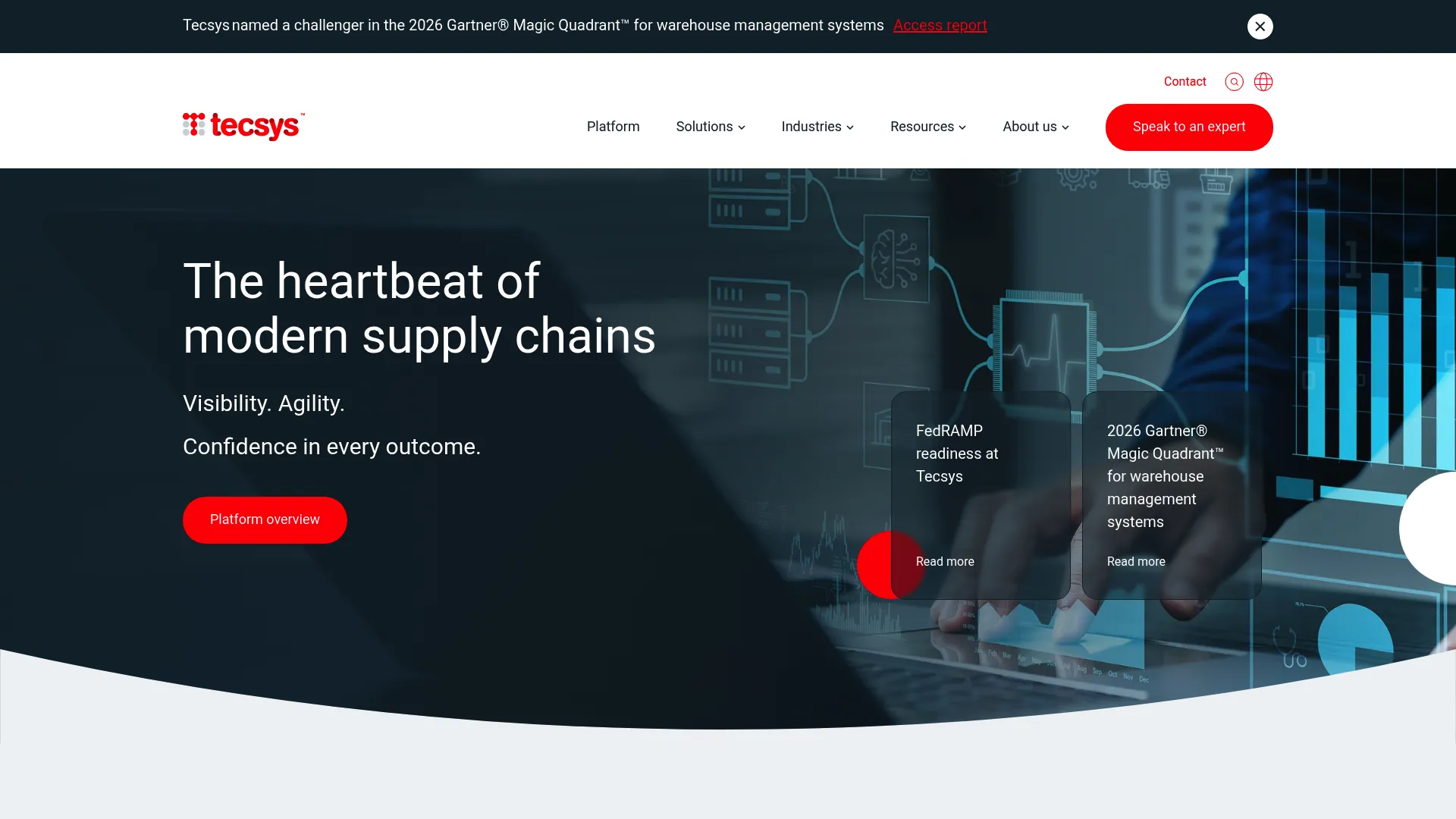 Tecsys supply chain and distribution platform
