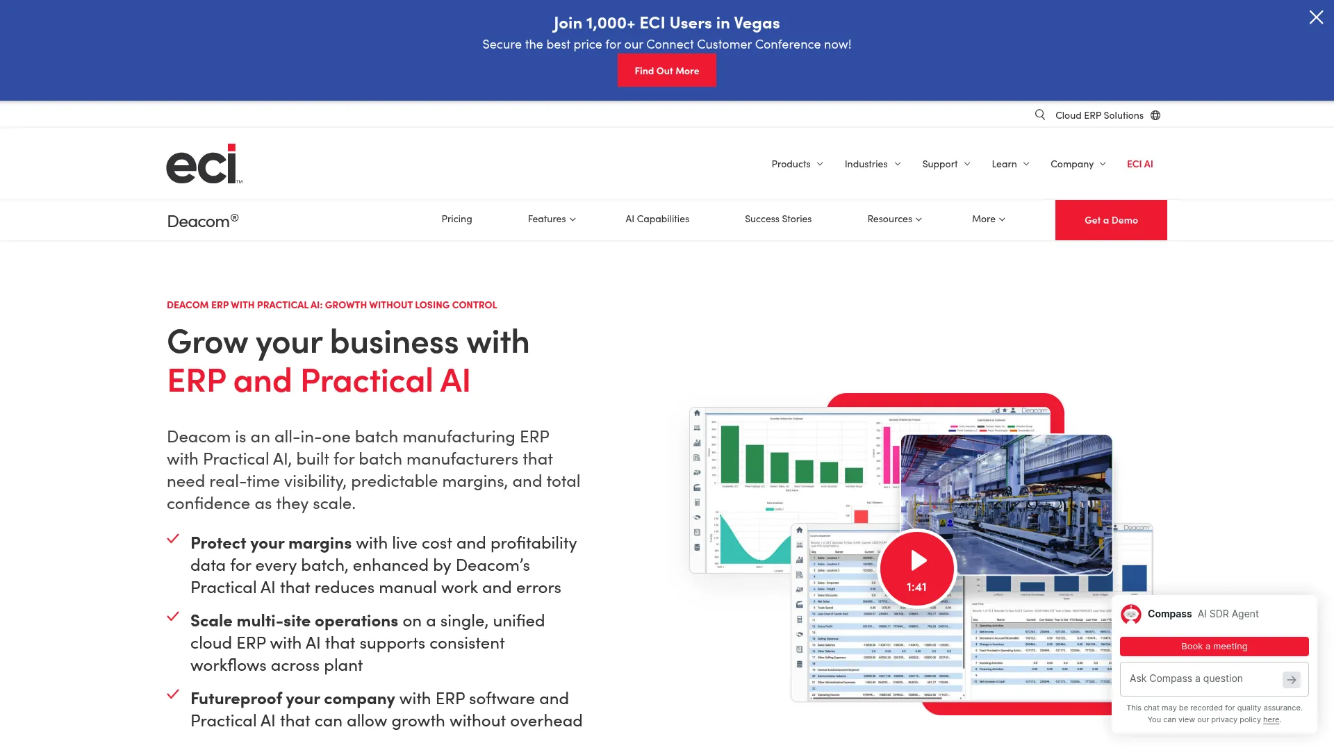 Deacom ERP and DSD software homepage