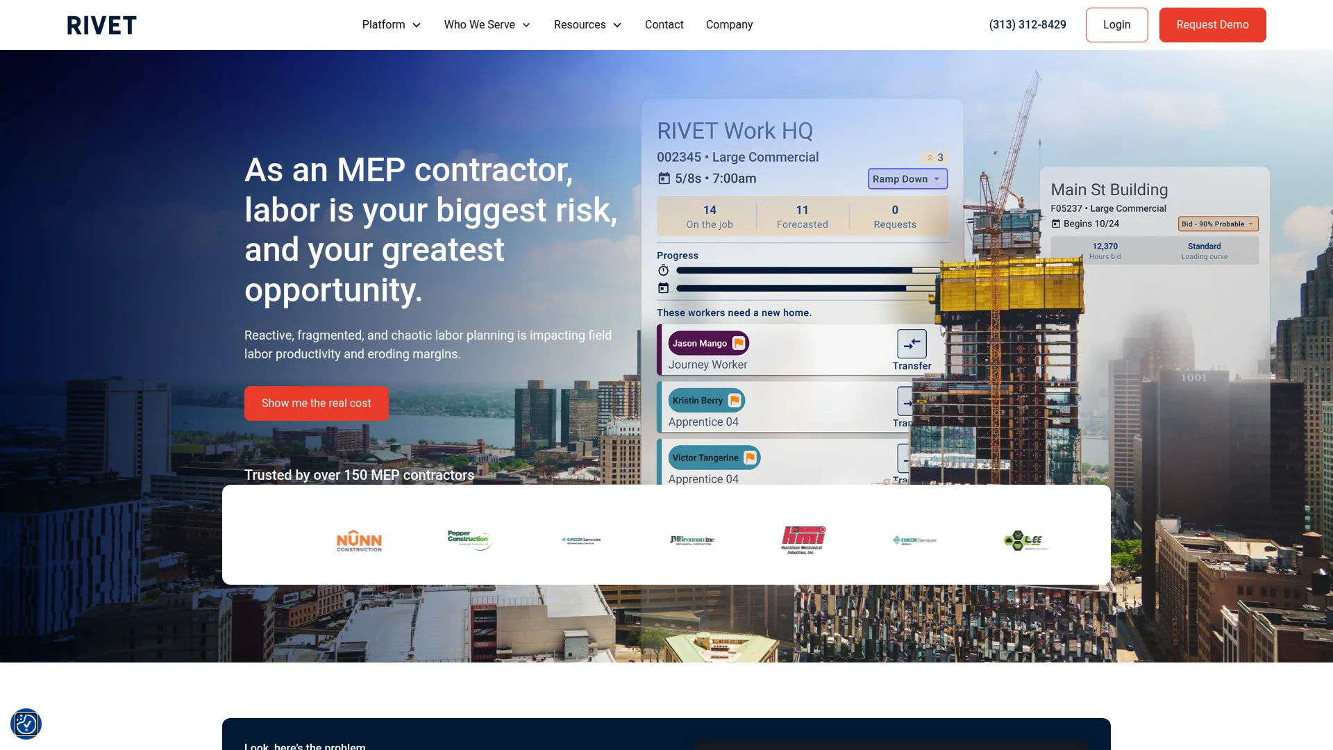 RIVET Platform product page screenshot