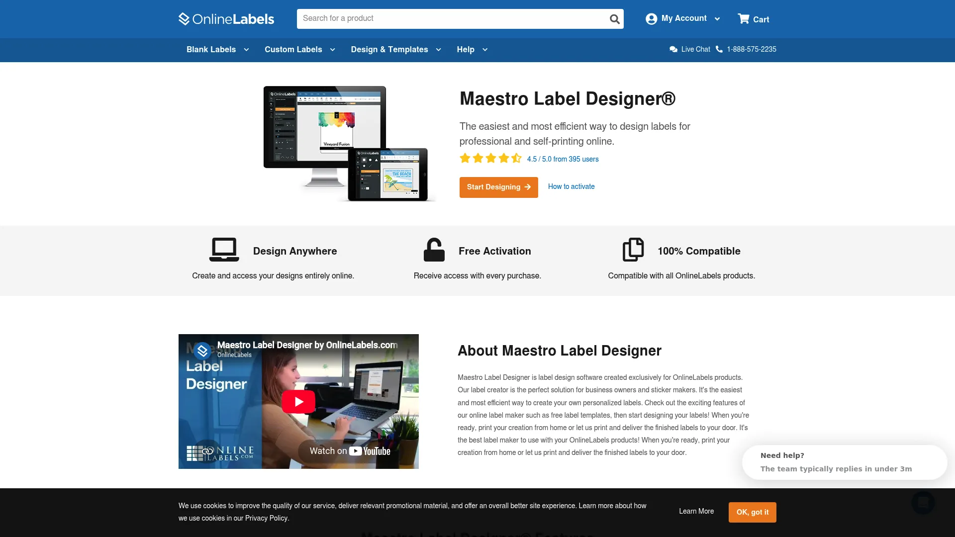 Maestro Label Designer web-based label design tool