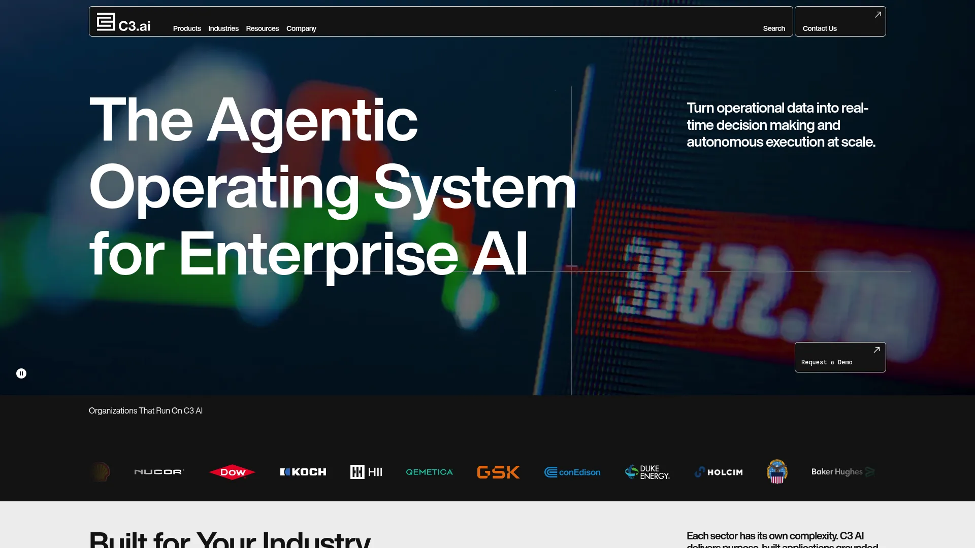 C3 AI enterprise AI software platform homepage