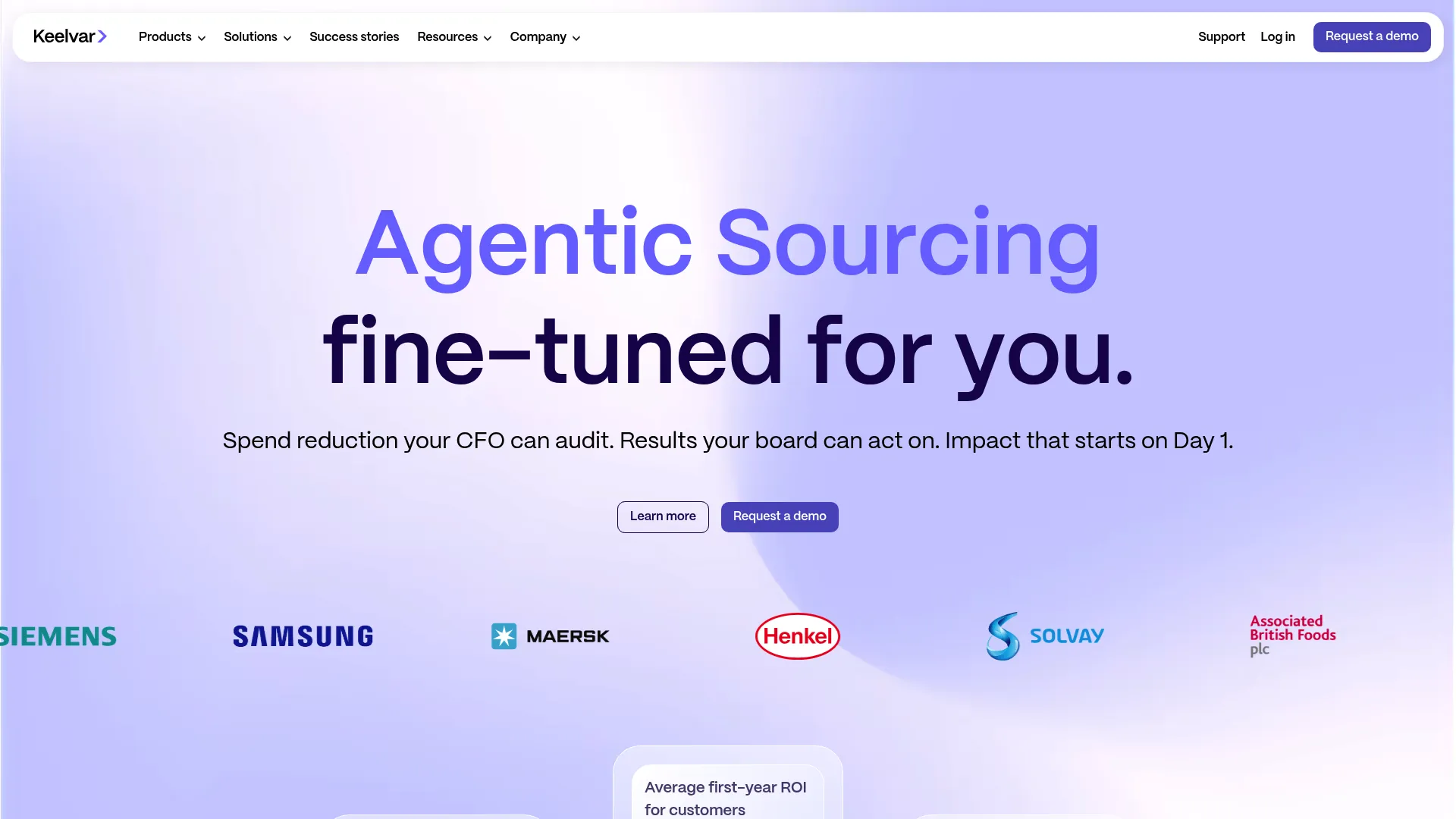Keelvar sourcing optimization software homepage
