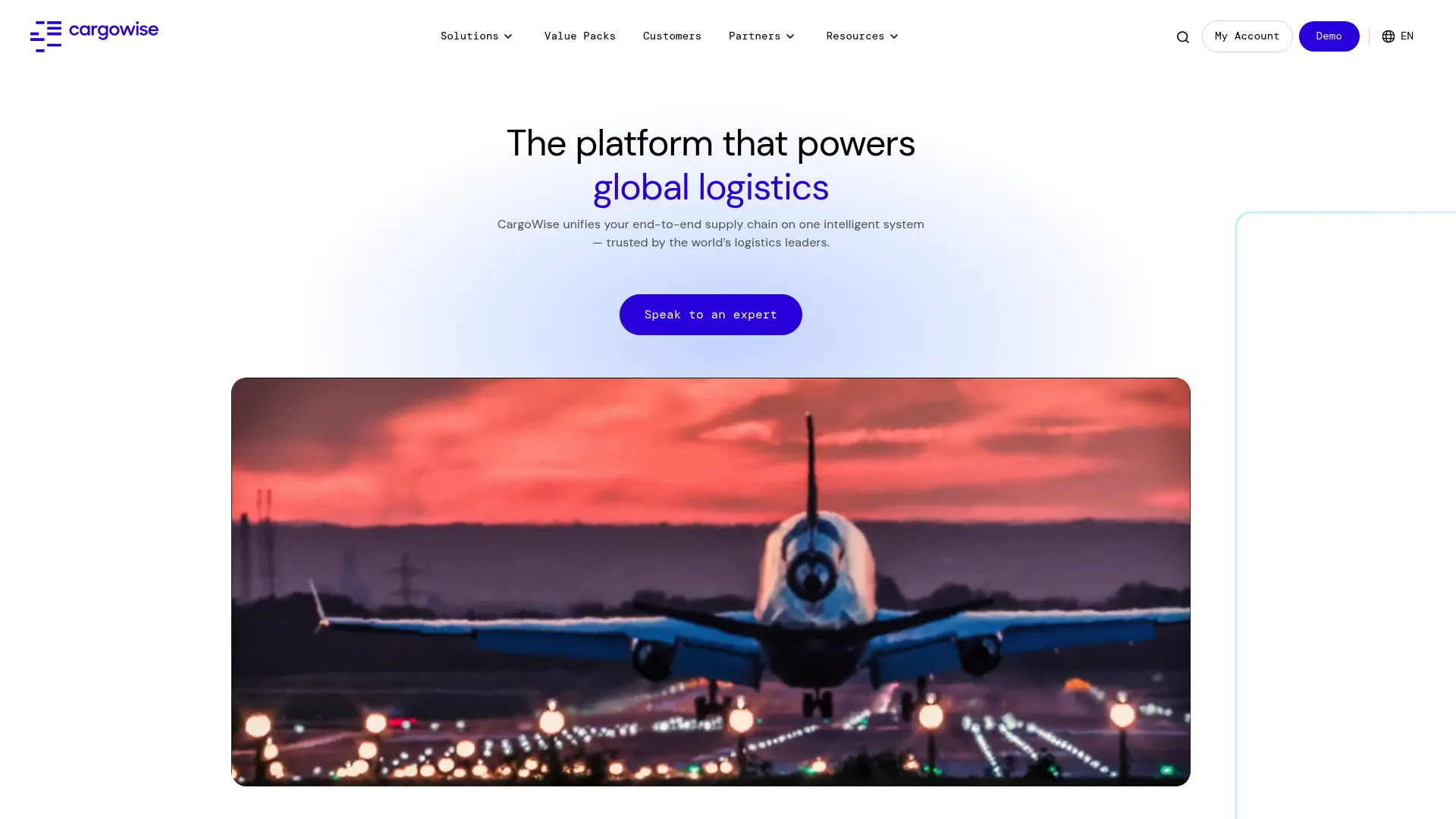 CargoWise customs and logistics software homepage
