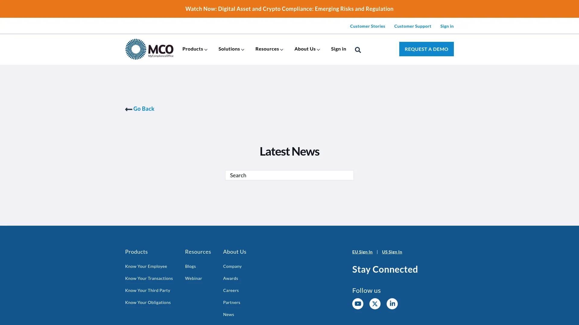 MyComplianceOffice platform page
