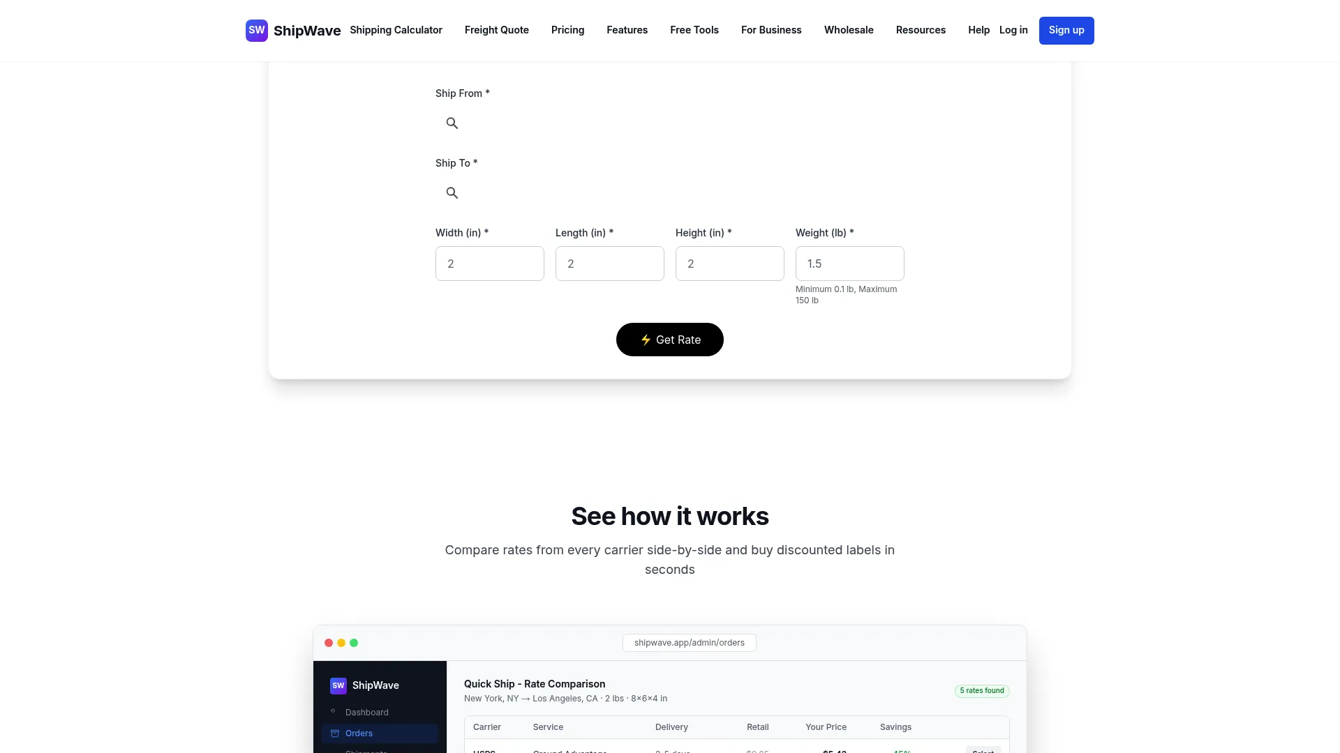 ShipWave ecommerce shipping and returns software