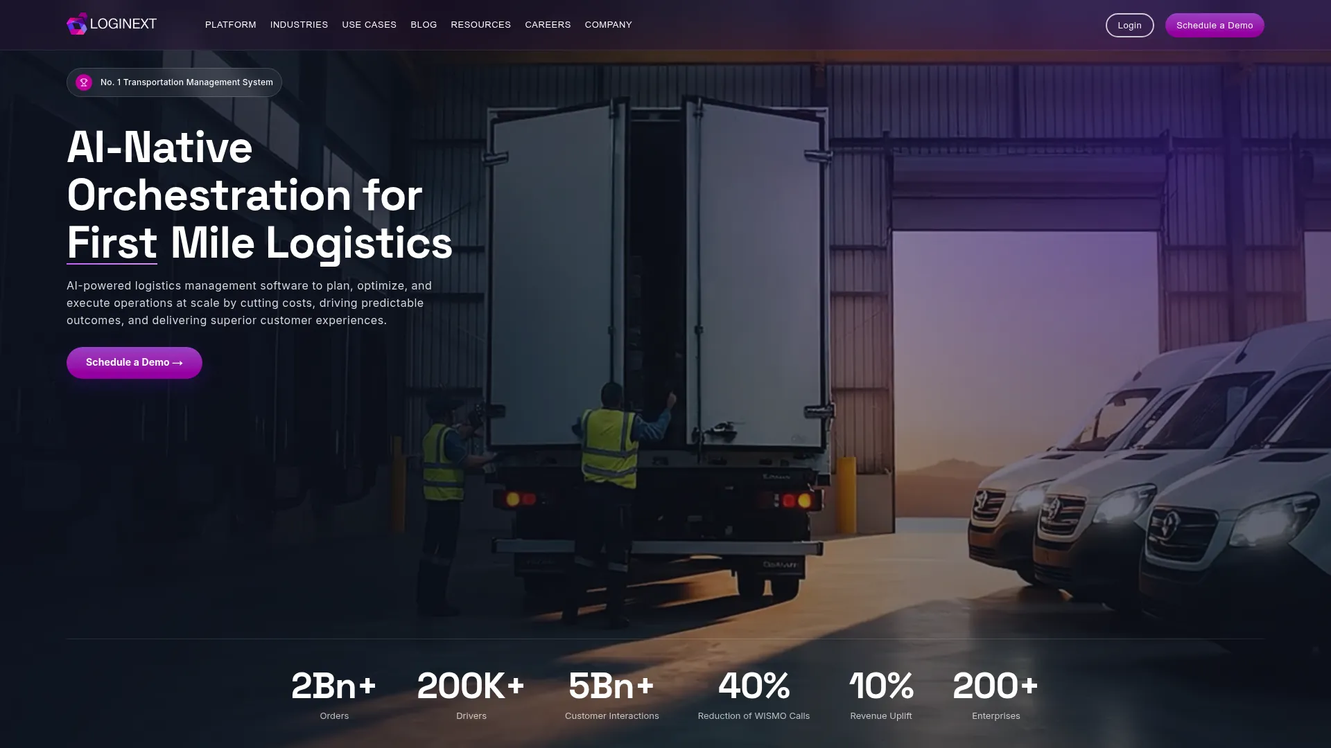 LogiNext logistics orchestration platform