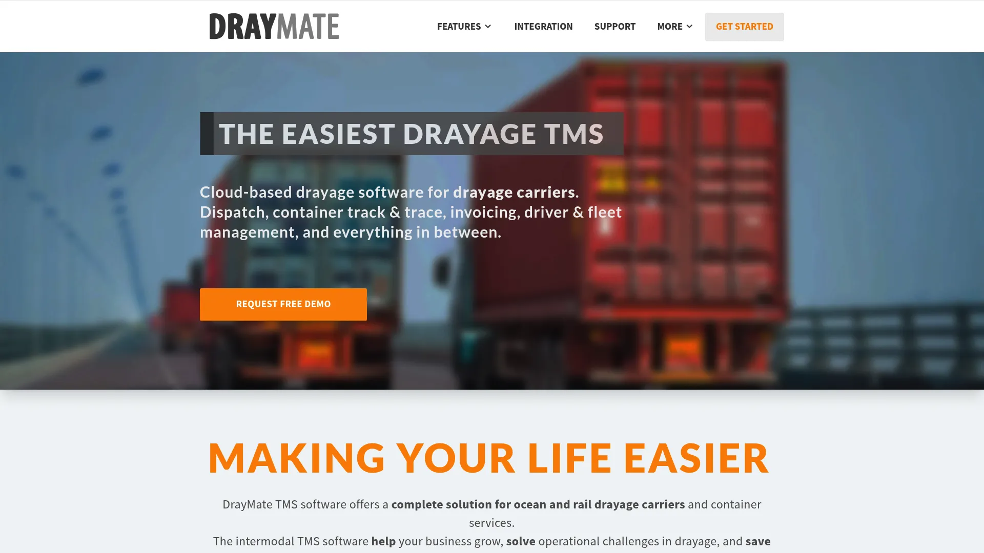 DrayMate LogiNet cloud drayage TMS with dispatch and track and trace