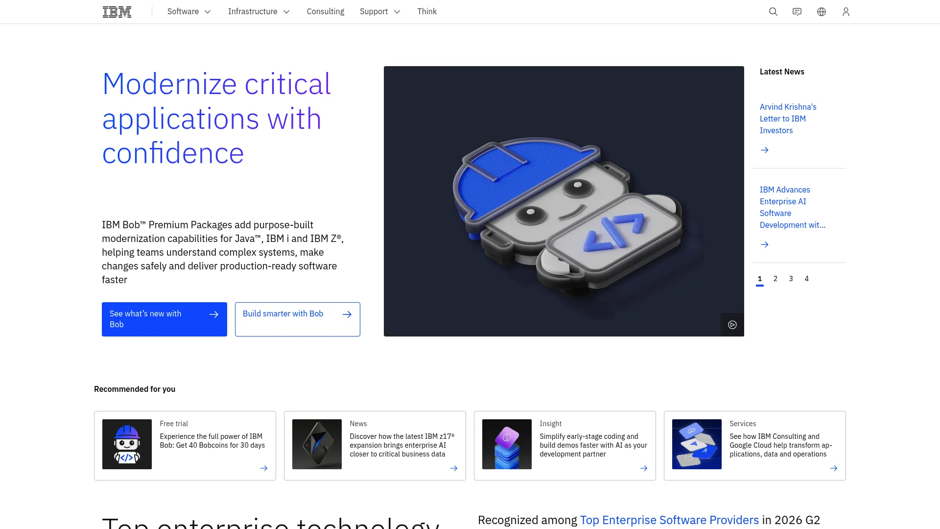 IBM homepage