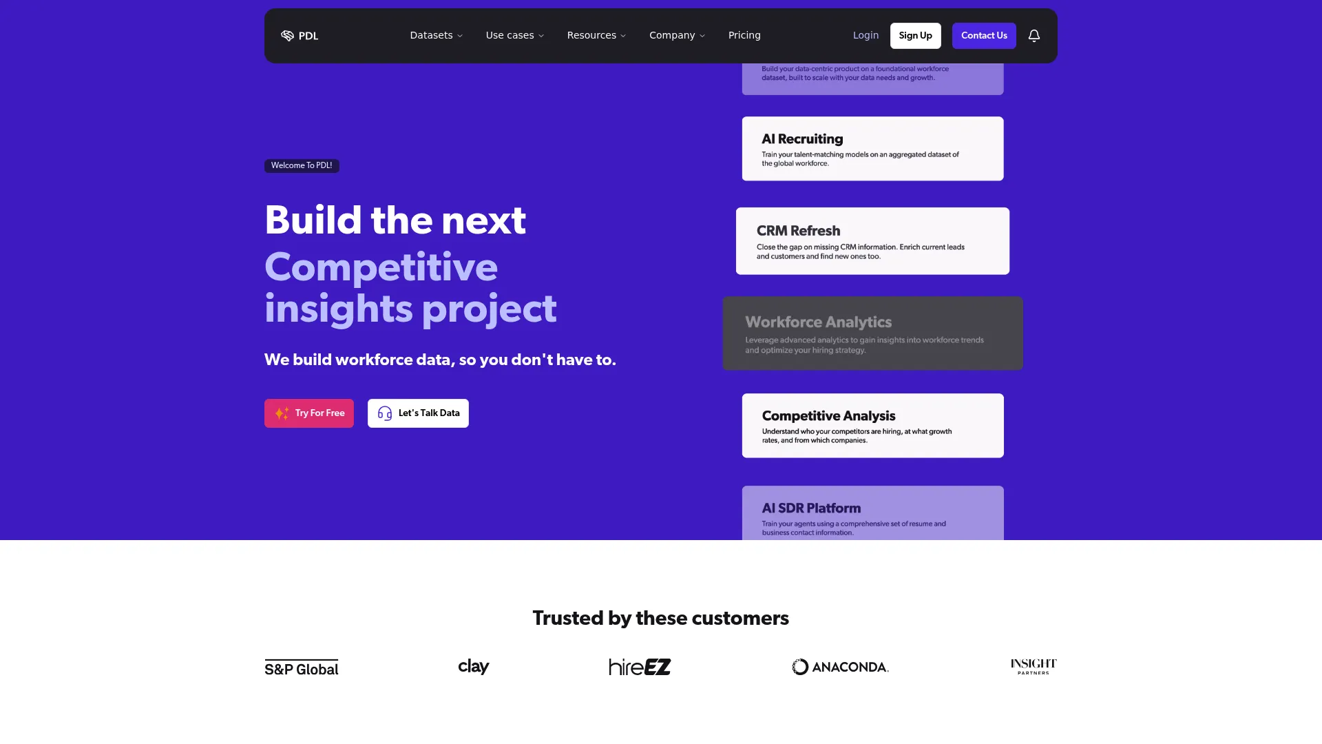 People Data Labs page