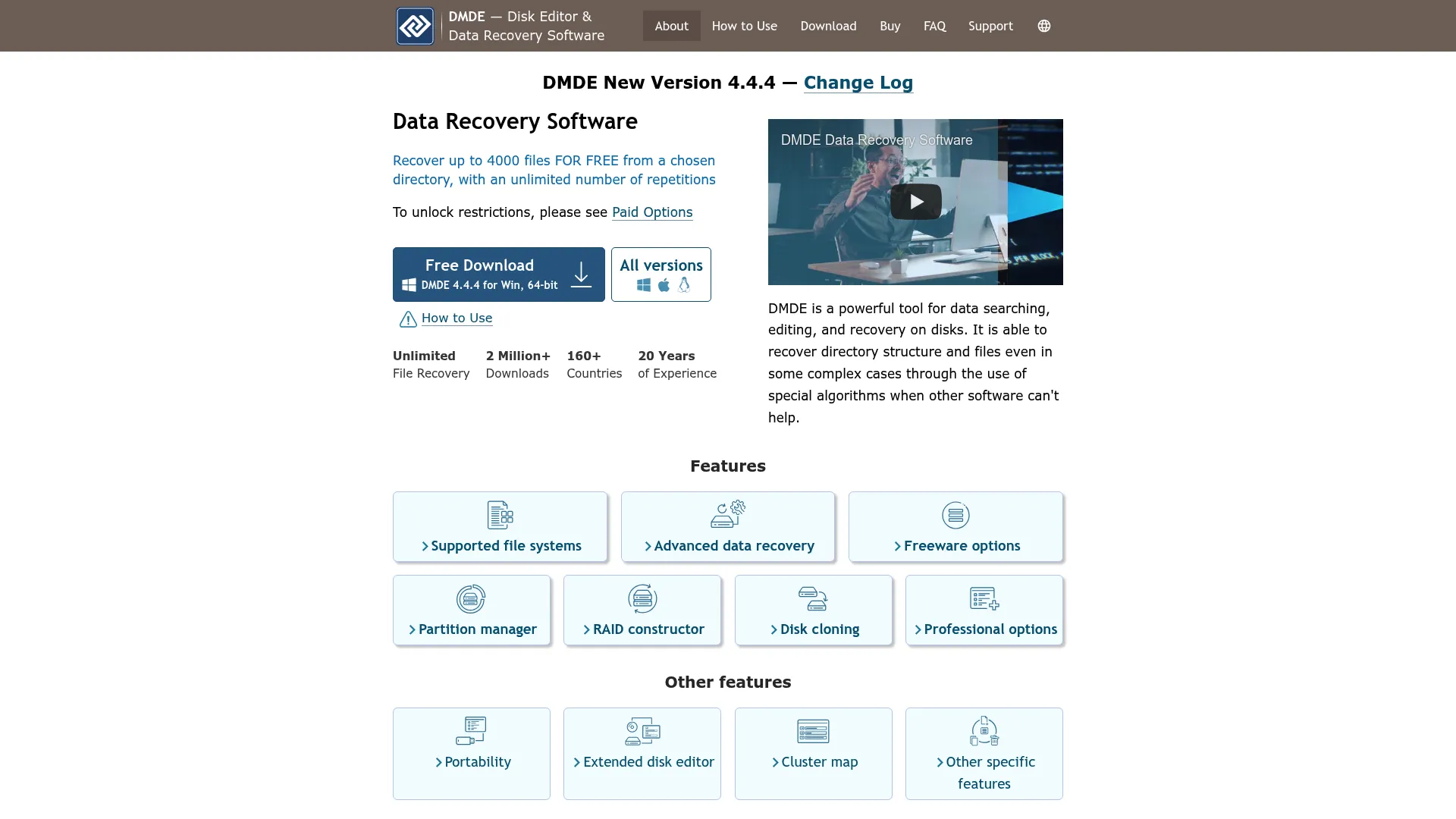 DMDE data recovery software interface