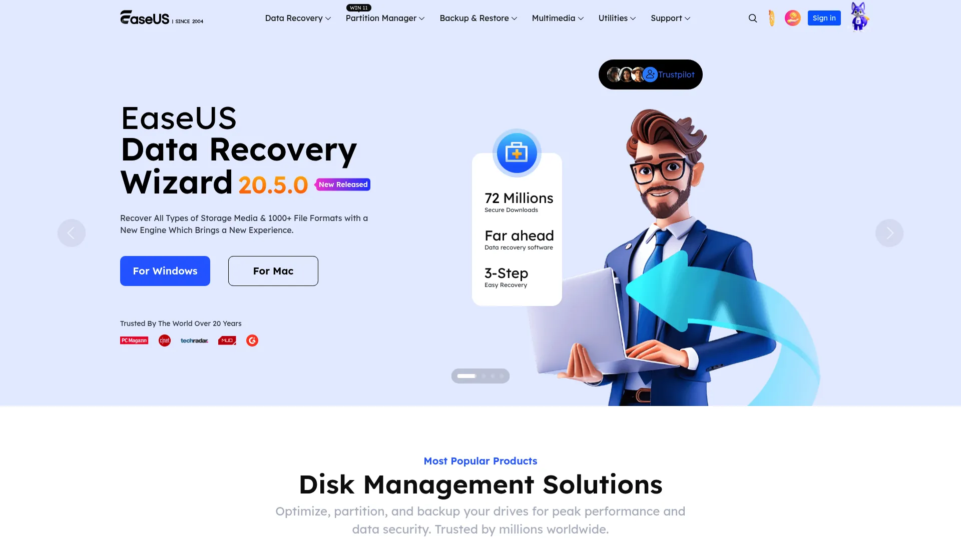 EaseUS Data Recovery Wizard interface