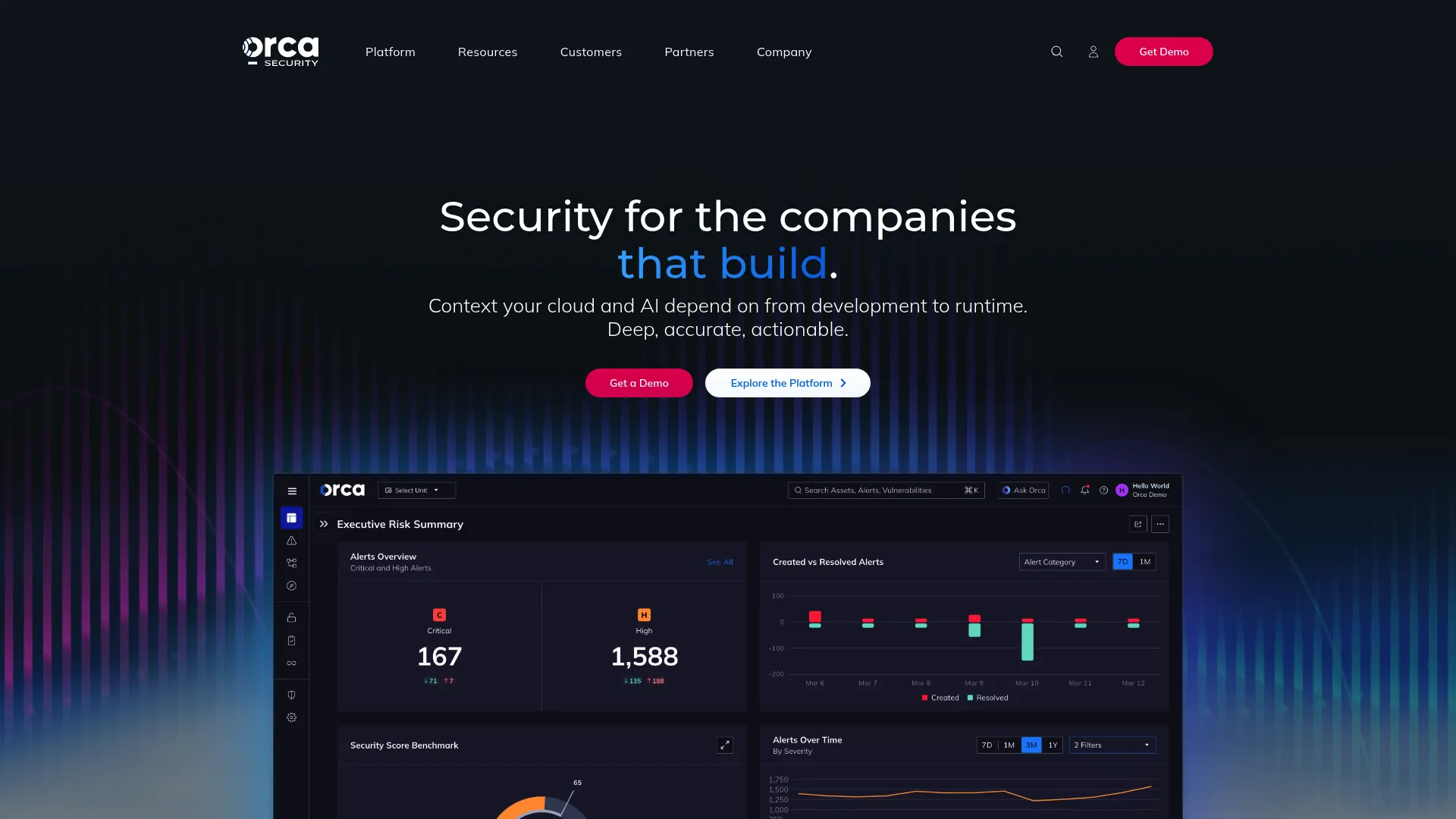 Orca Security cloud security platform homepage