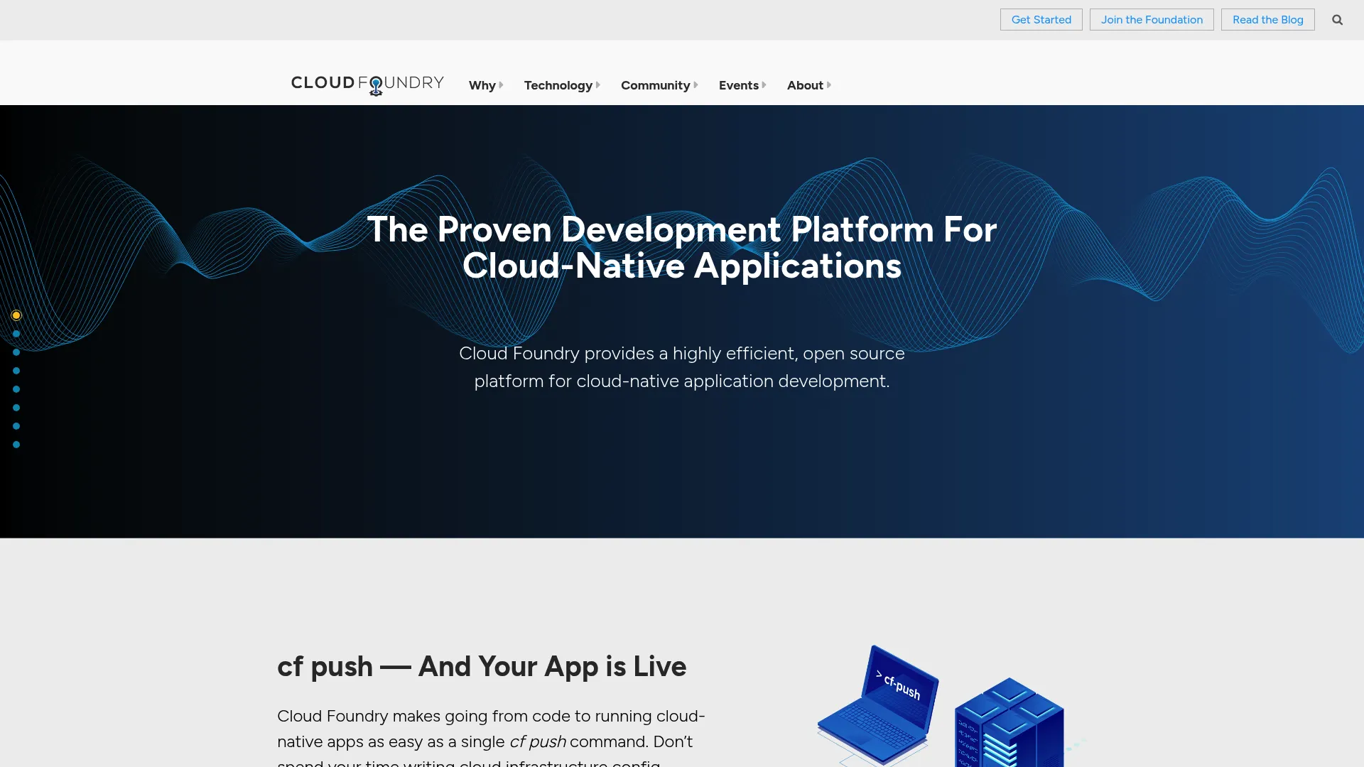 Cloud Foundry product page