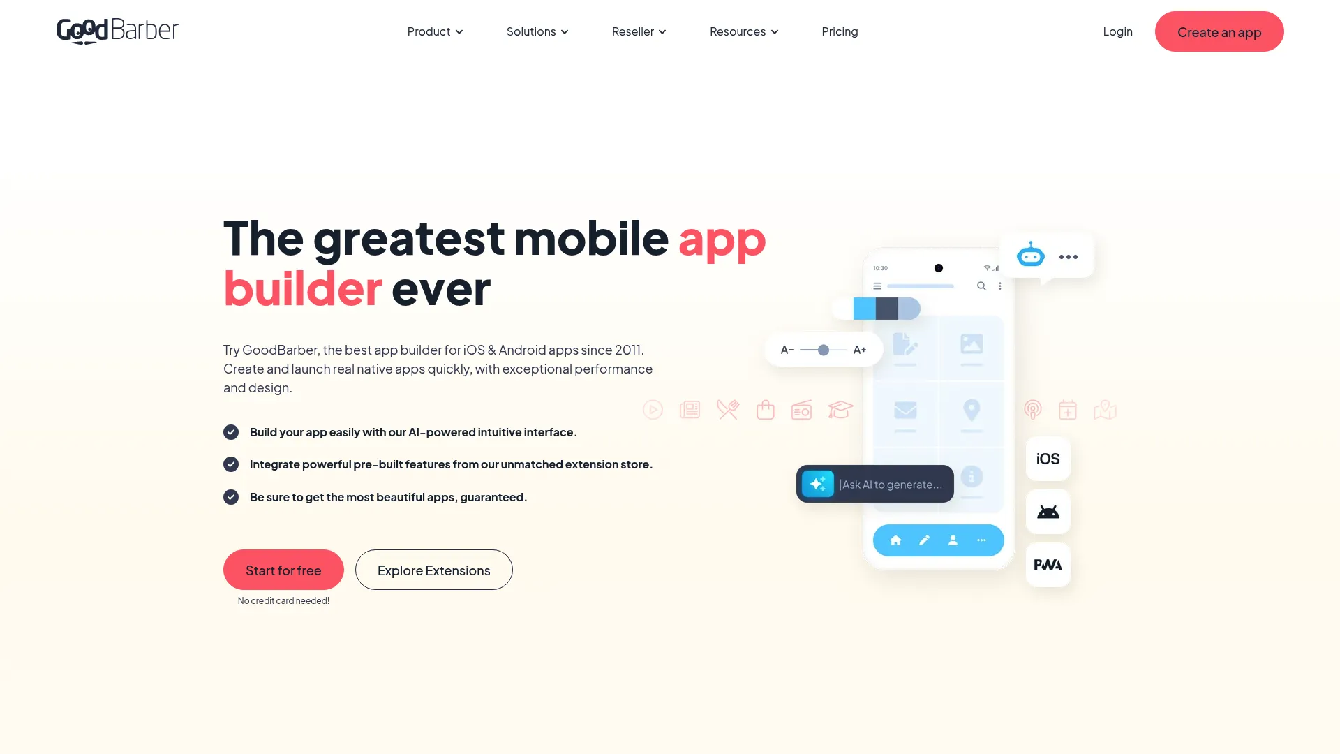 GoodBarber app builder
