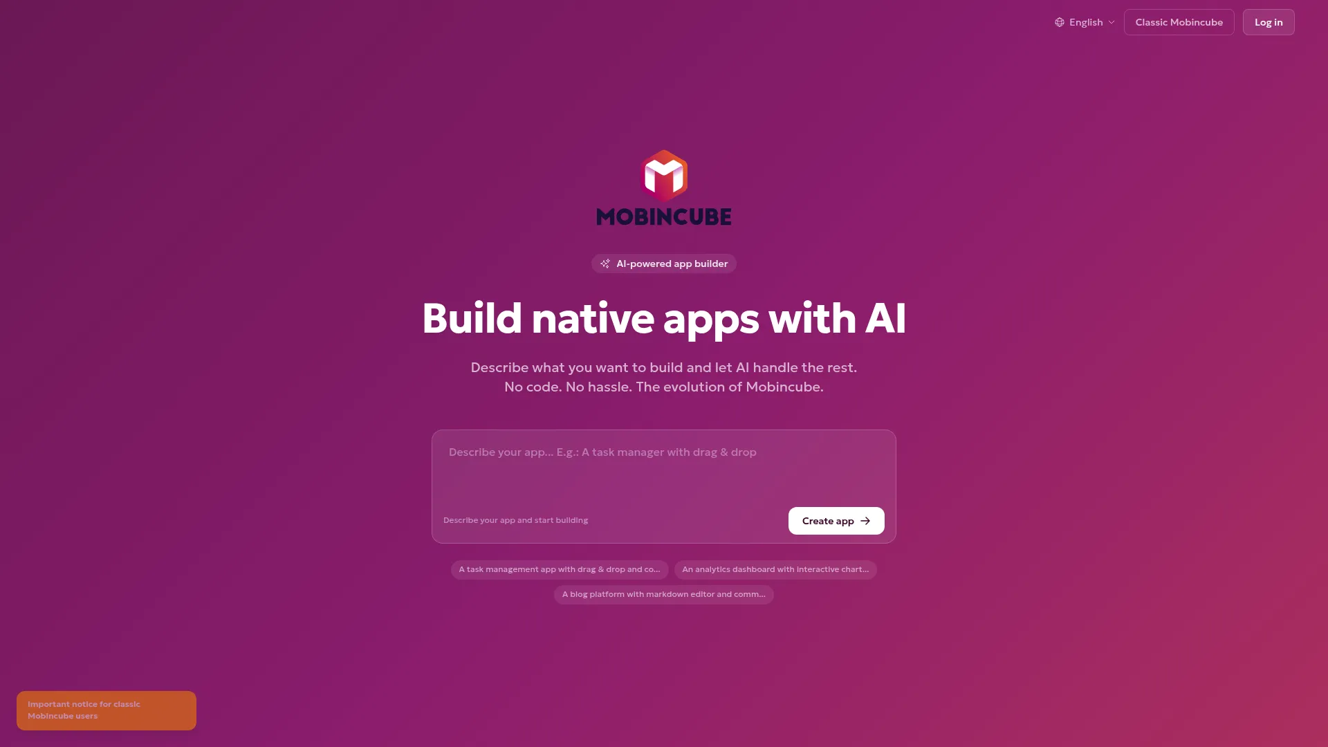 Mobincube app builder