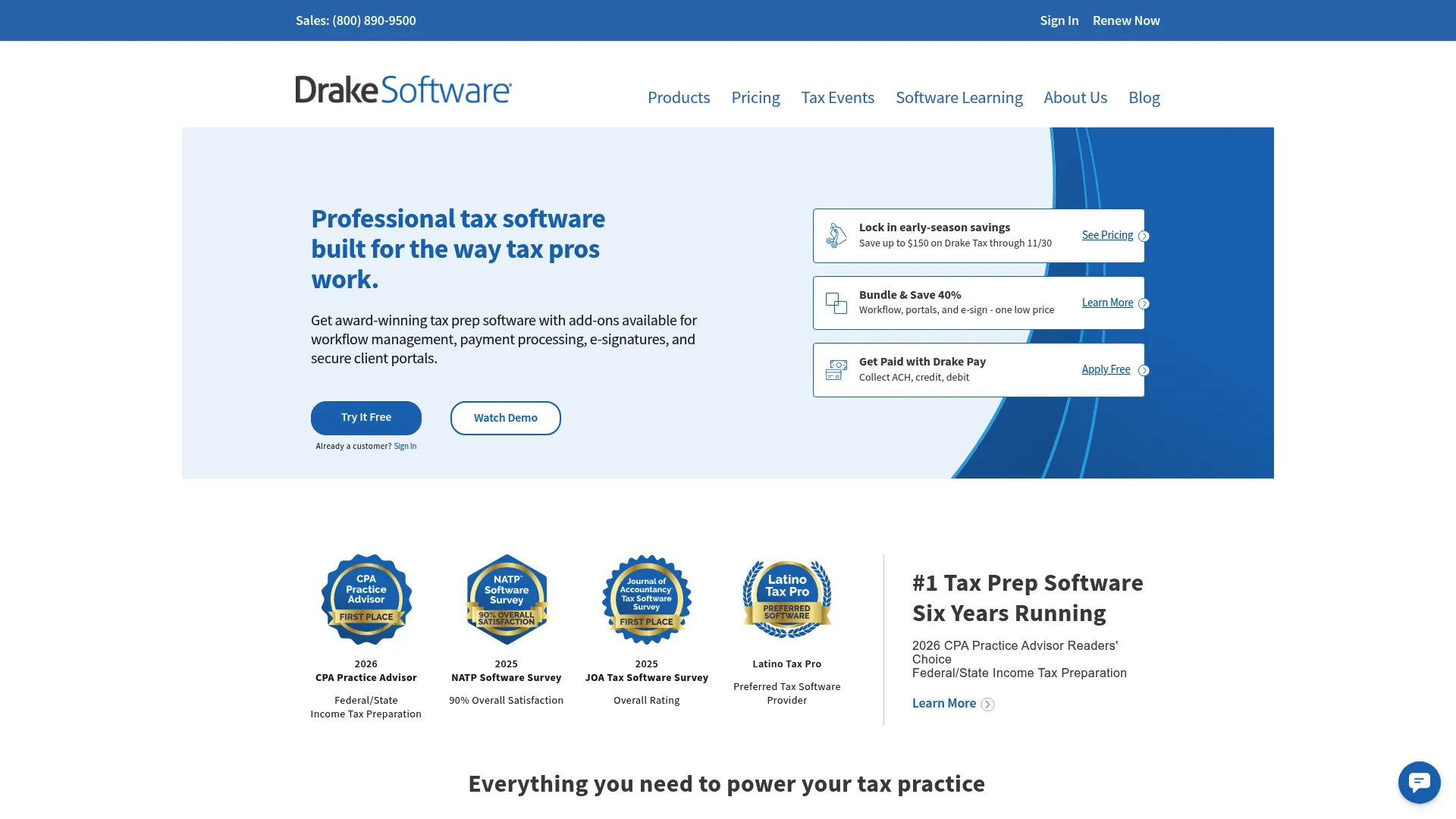Drake Tax professional tax software homepage