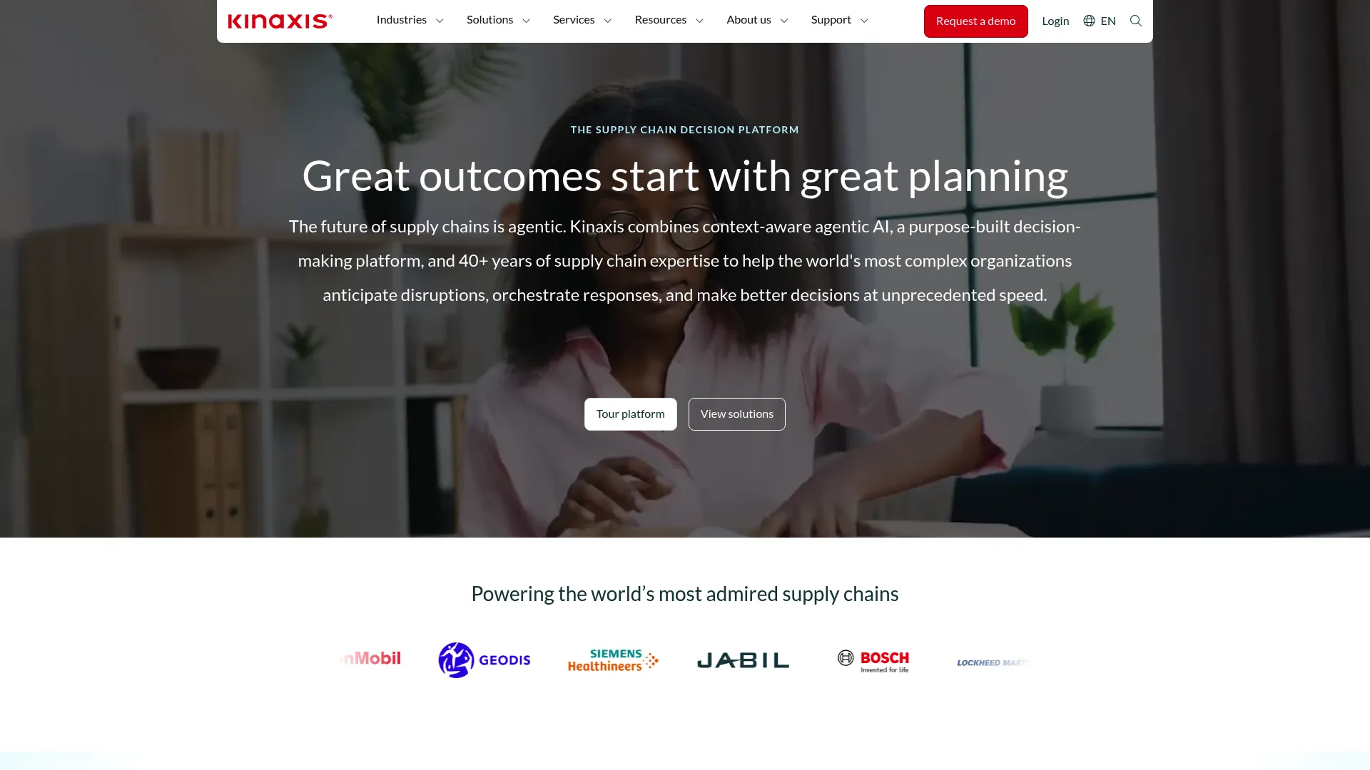 Kinaxis RapidResponse supply chain planning page