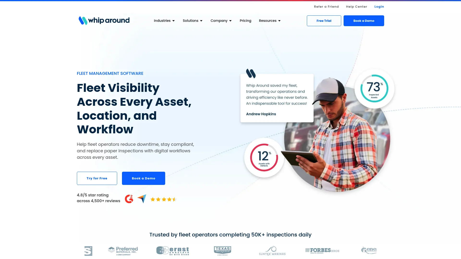 Whip Around fleet inspection software
