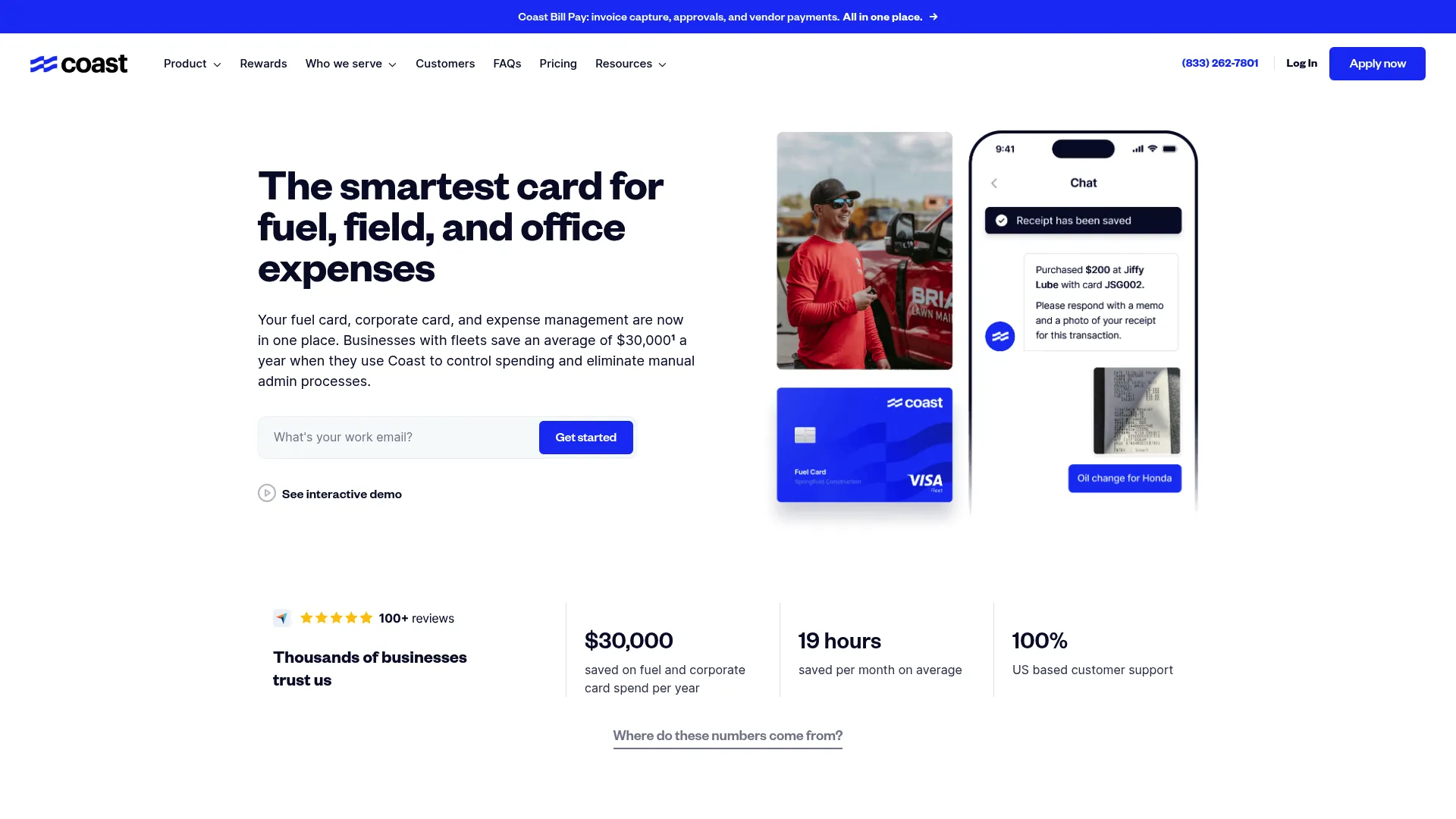 Coast fleet fuel and expense management