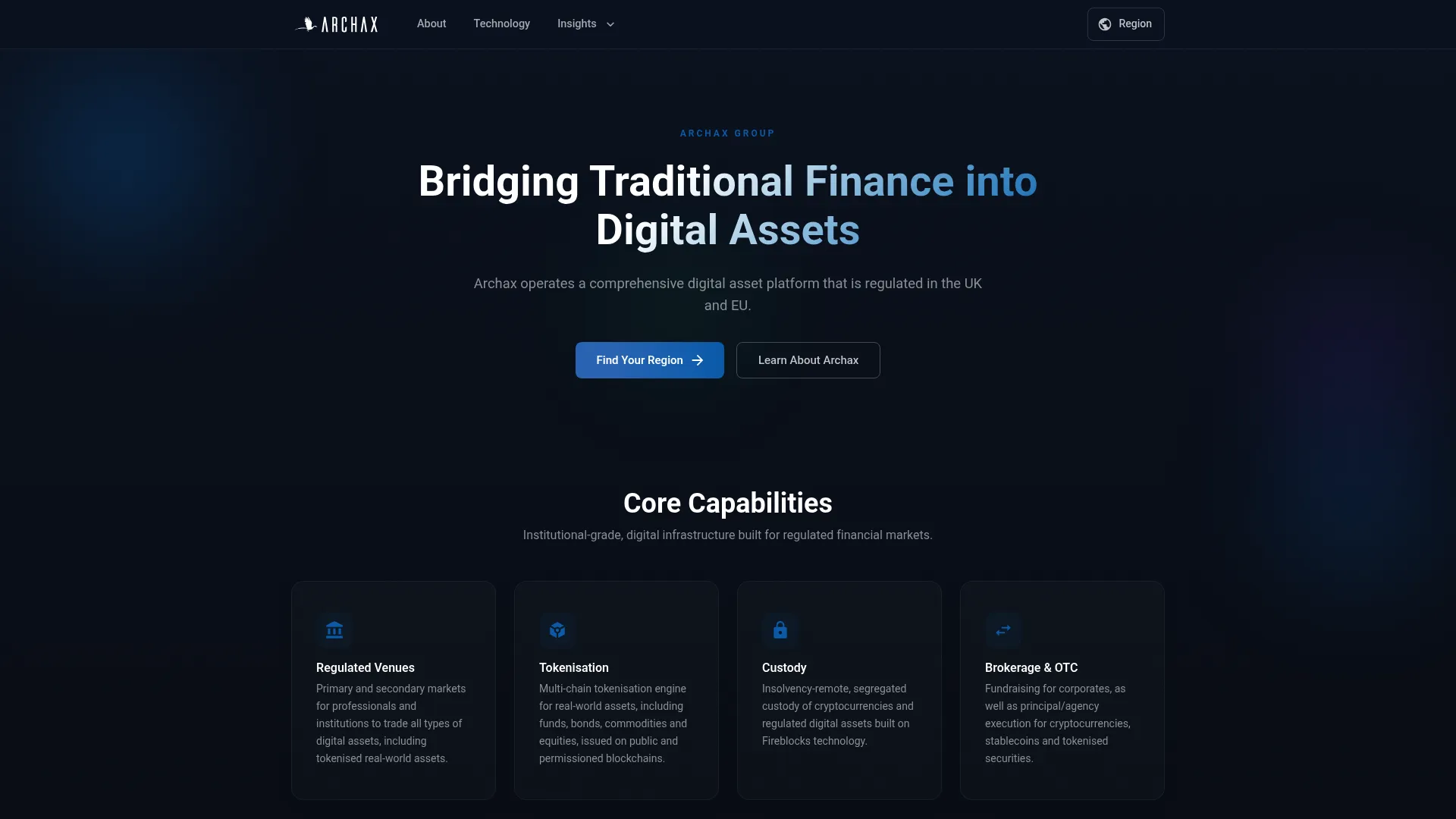 Archax regulated digital asset exchange and tokenisation platform