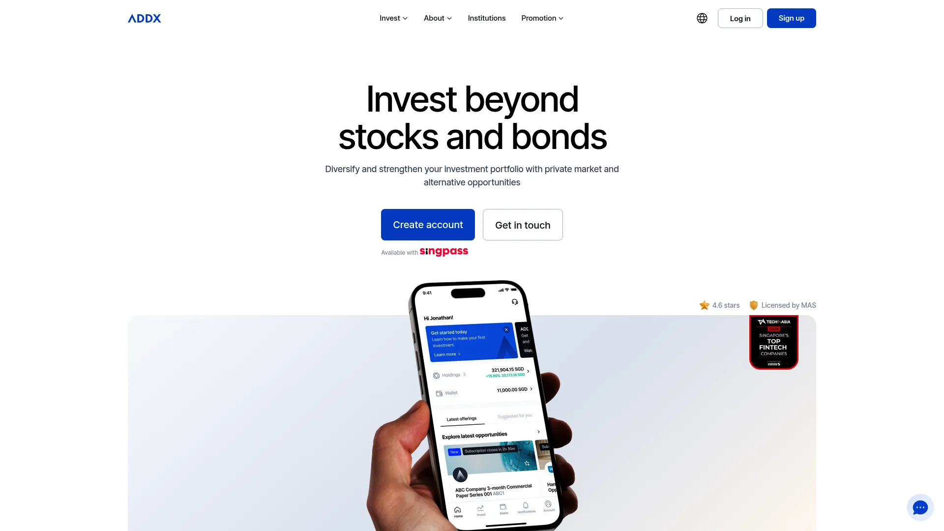ADDX private markets and alternative asset investment platform