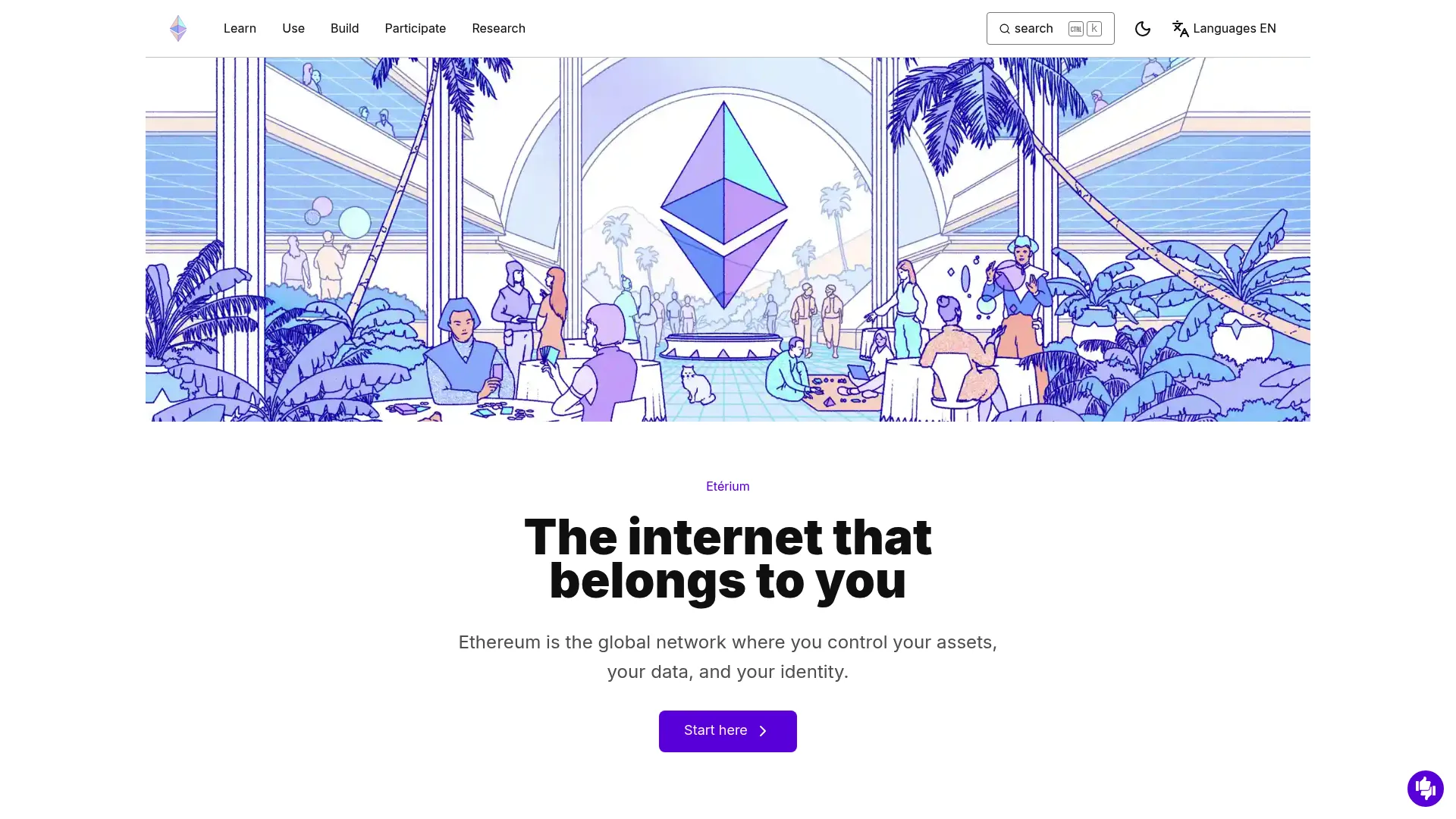Ethereum smart contract platform homepage