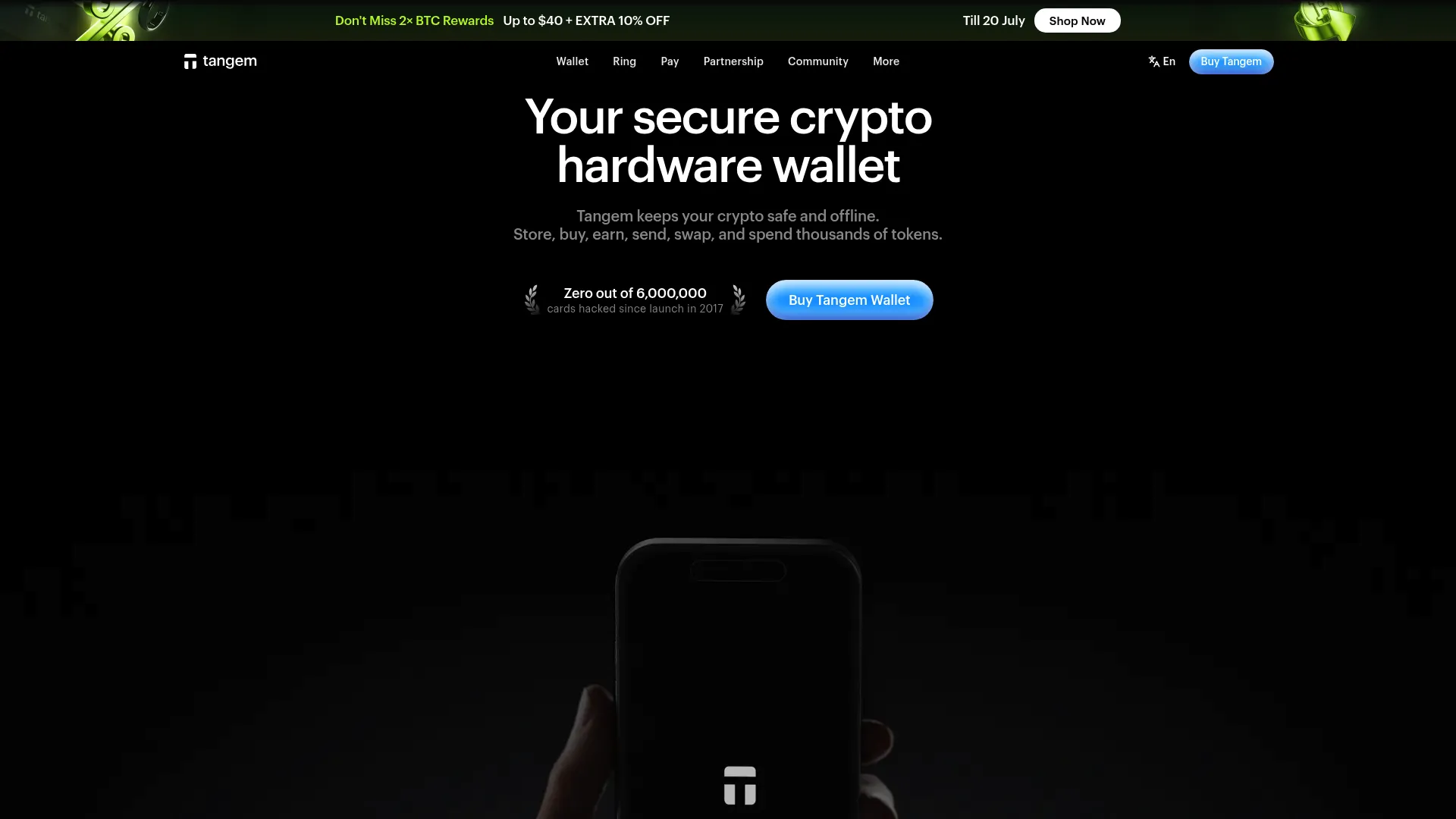 Tangem homepage