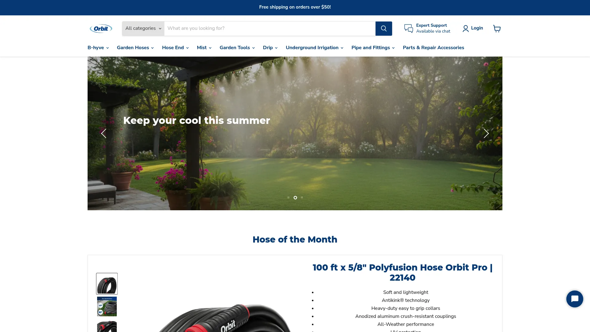 Orbit B-hyve smart hose faucet timer product page