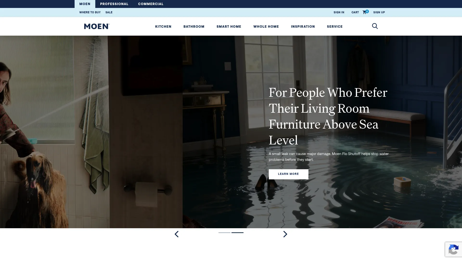 Moen Flo smart water monitor and shutoff product page