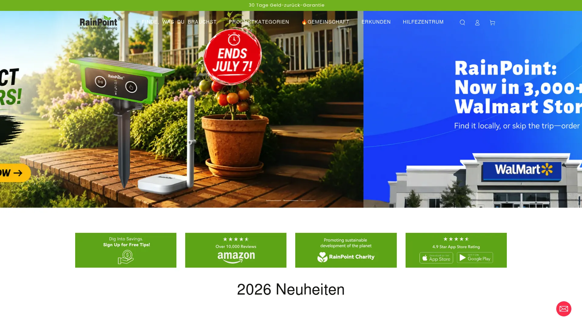 RainPoint smart garden watering system product page