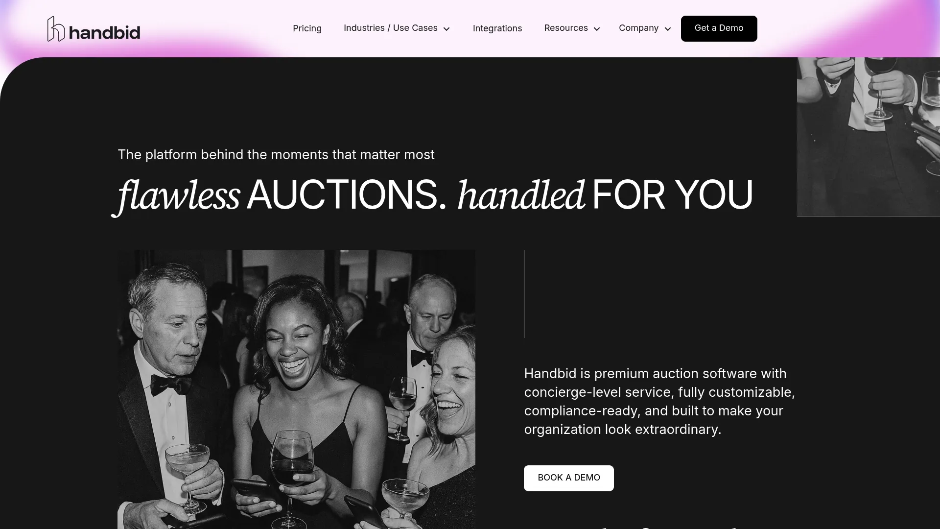 Handbid mobile bidding and event fundraising platform