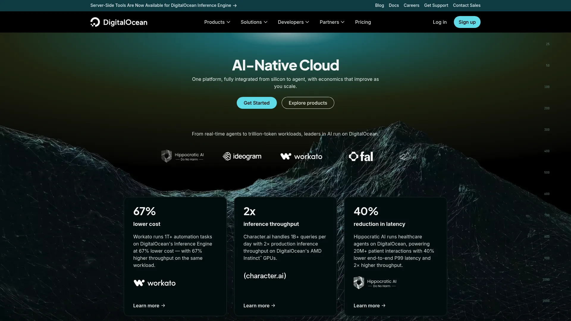 DigitalOcean homepage