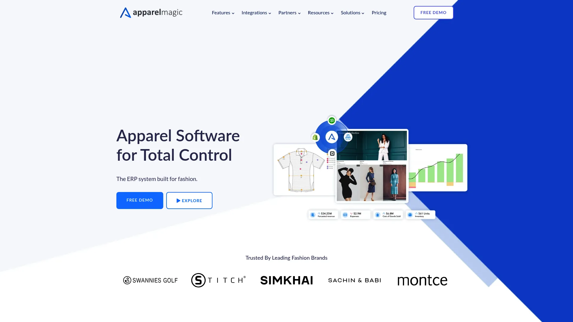 ApparelMagic apparel ERP homepage