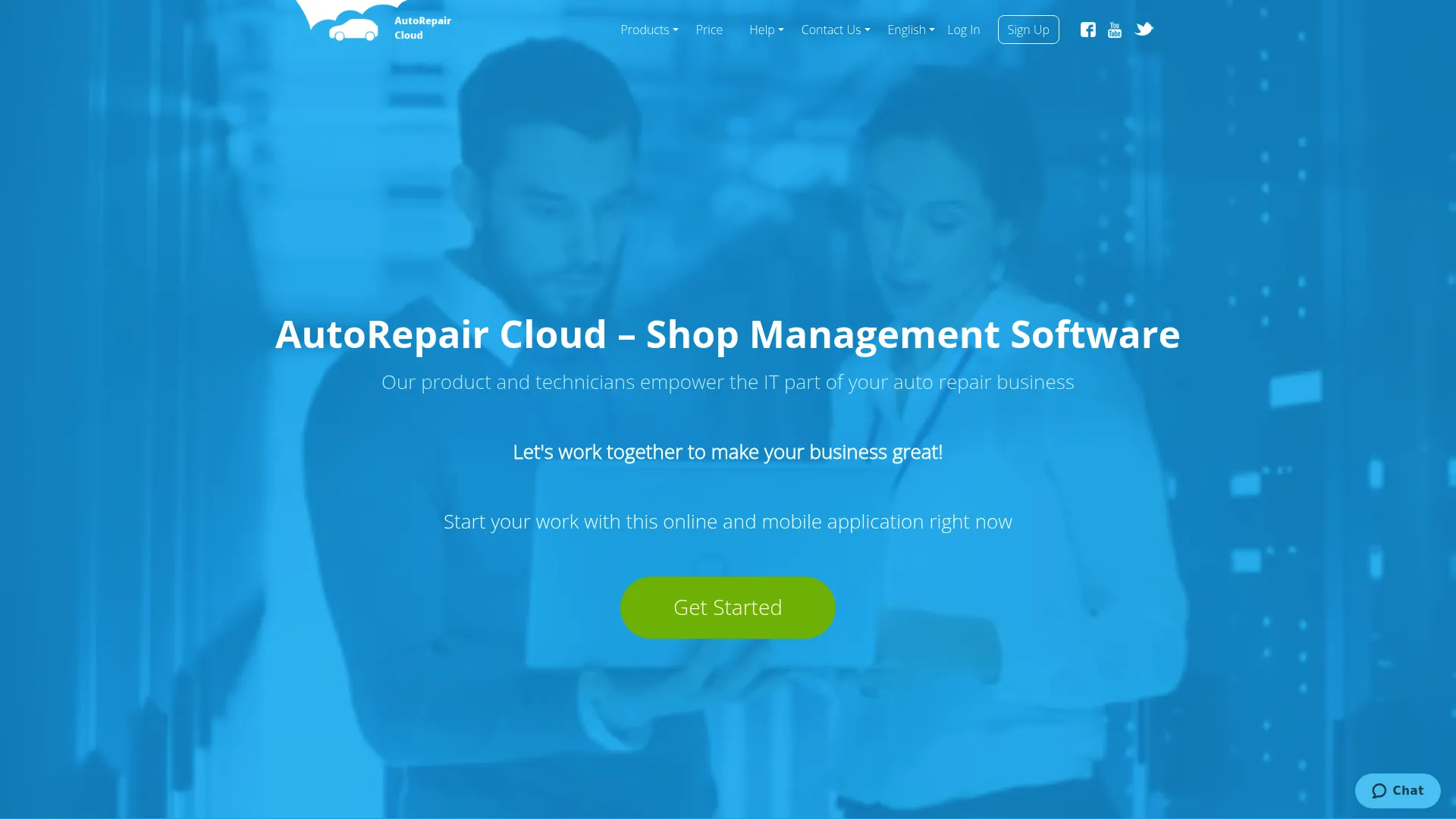 AutoRepair Cloud auto repair software homepage