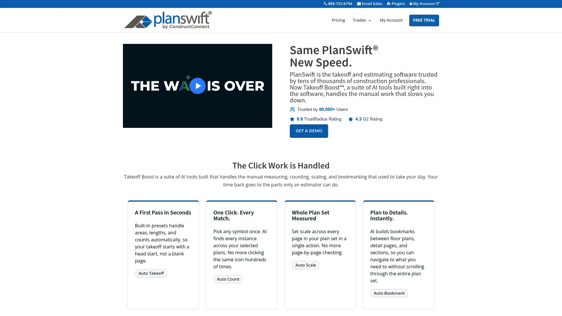 PlanSwift construction takeoff and estimating software interface