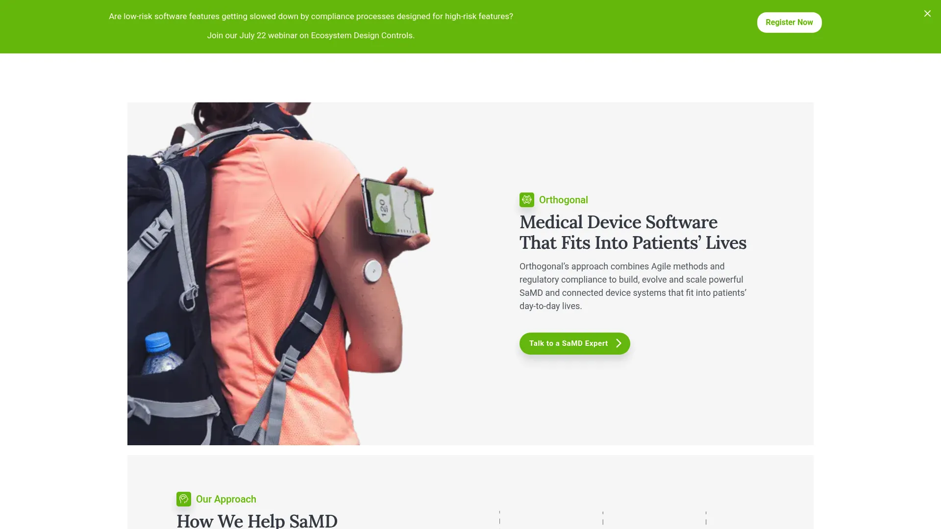 Orthogonal website homepage