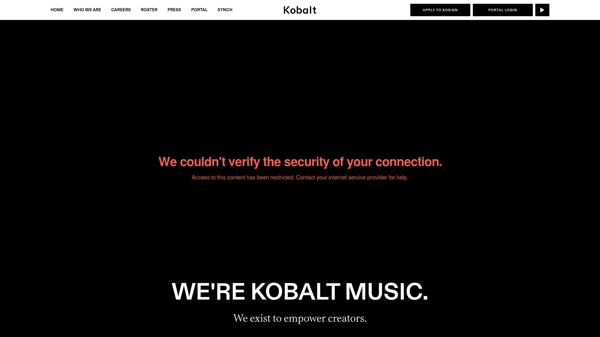 Kobalt Music Group homepage
