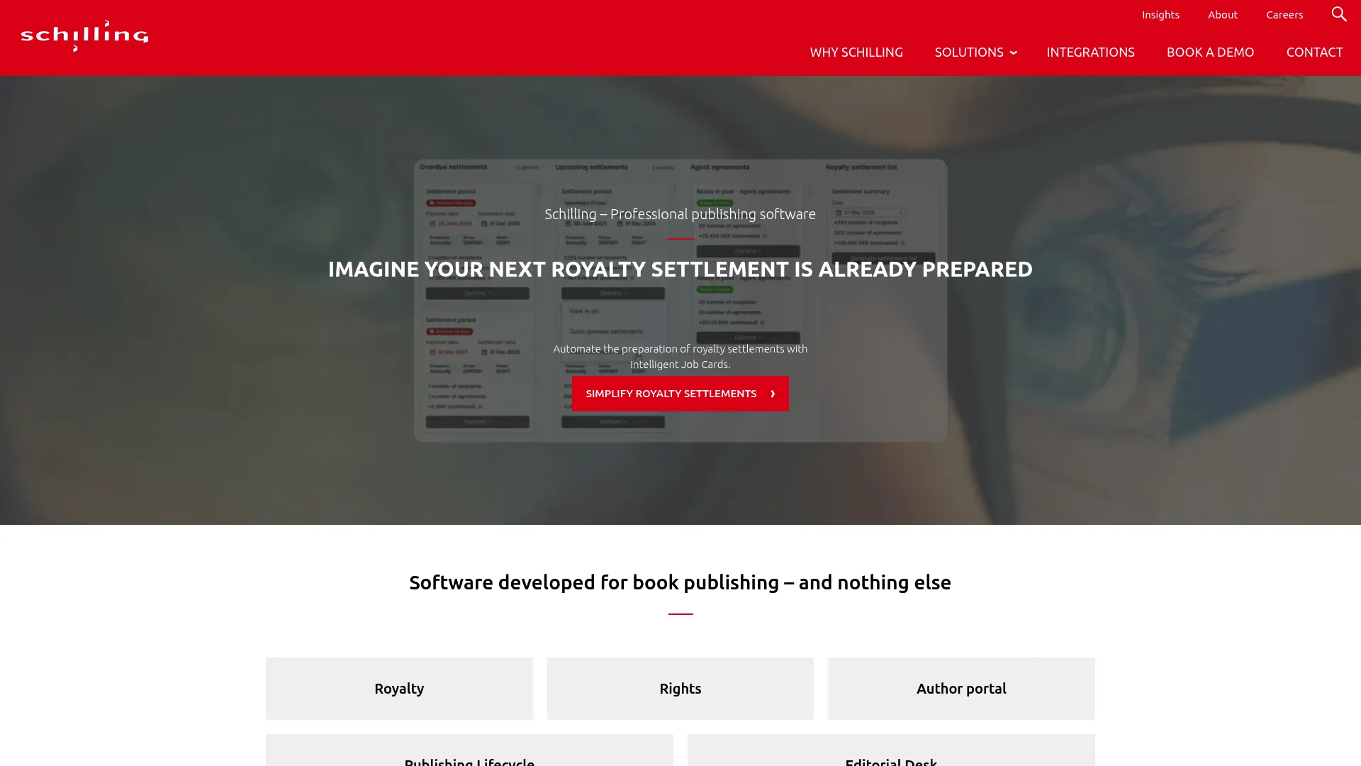 Schilling Publishing software homepage