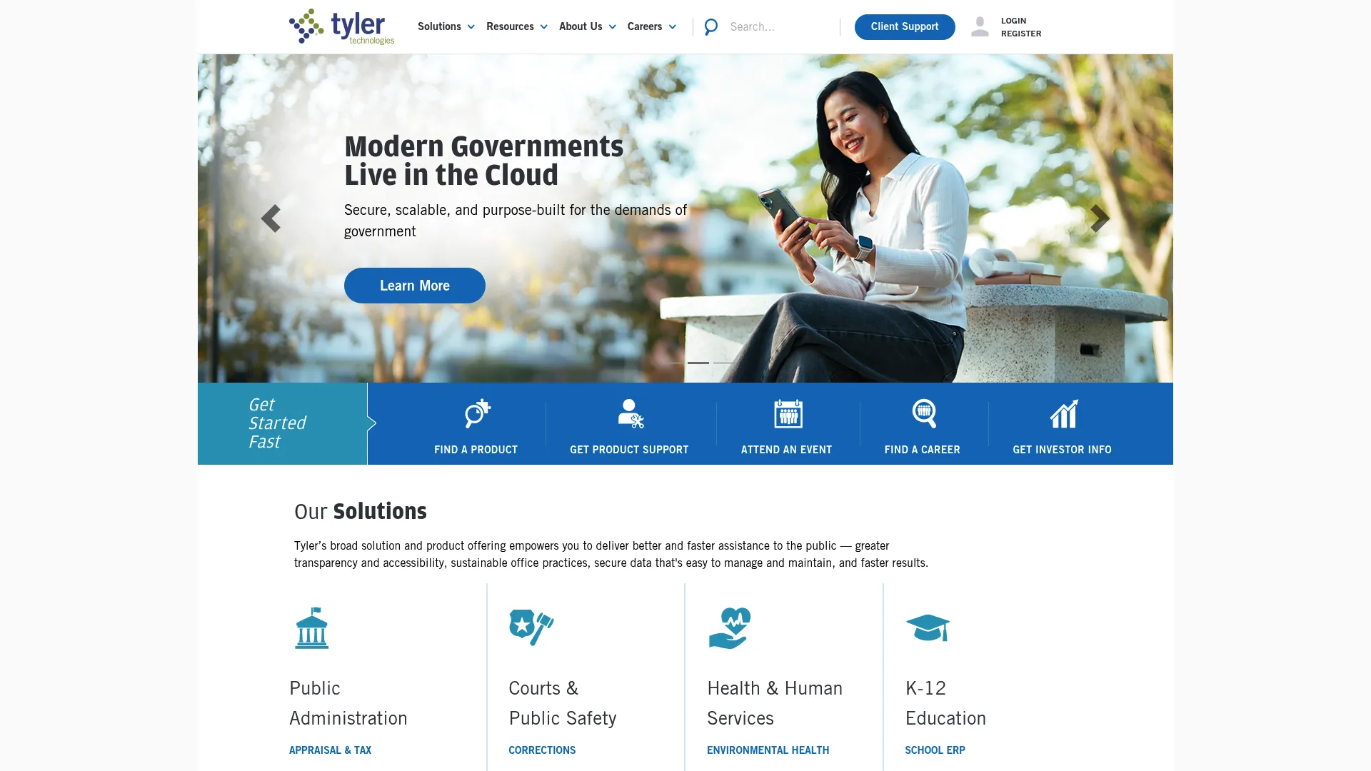 Tyler Technologies Enterprise Permitting and Licensing page