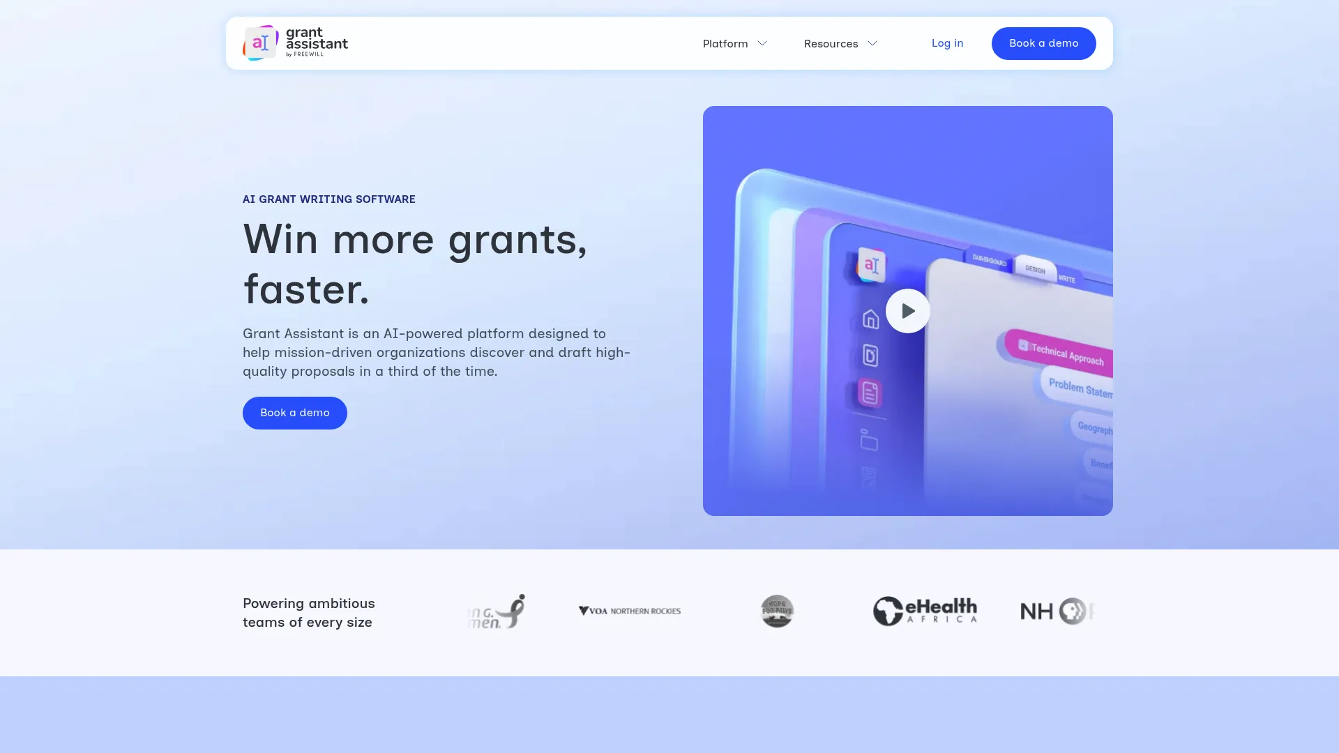 Grant Assistant AI grant writing platform