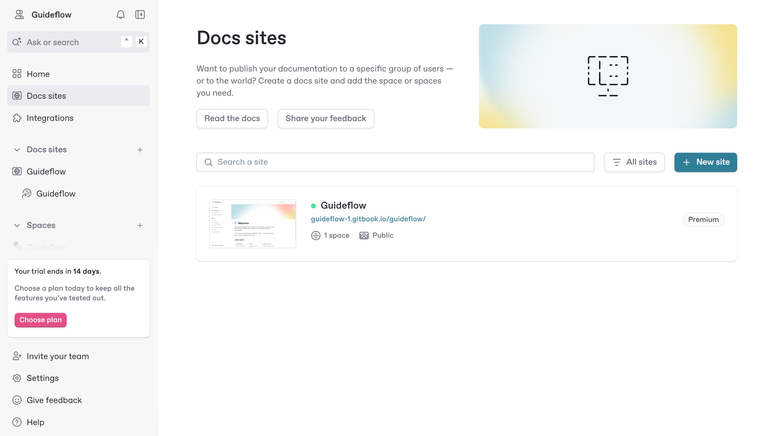 How to publish your docs with private share links in Gitbook