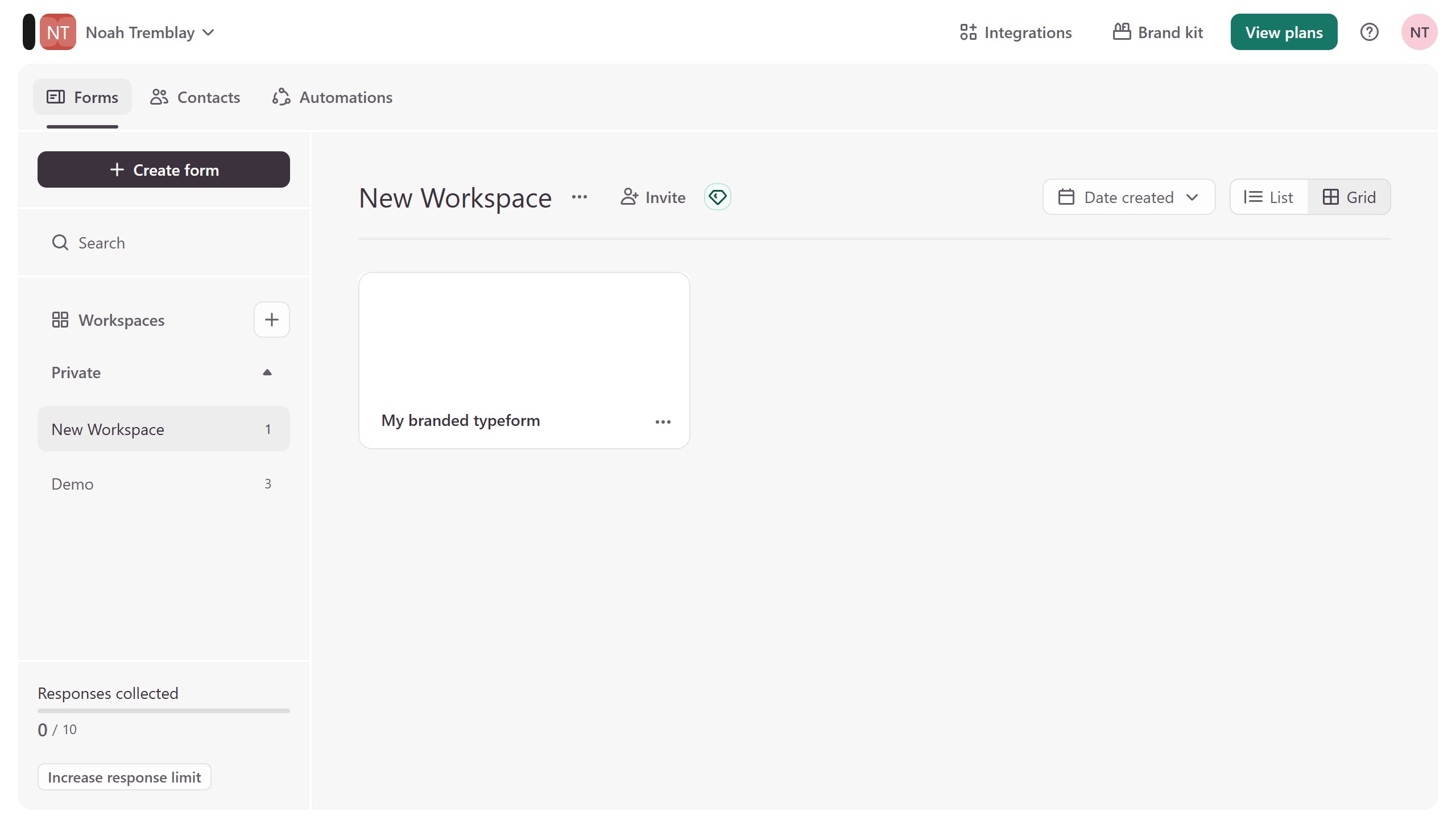 How to integrate a workspace to GotoWebinar through Zapier in Typeform